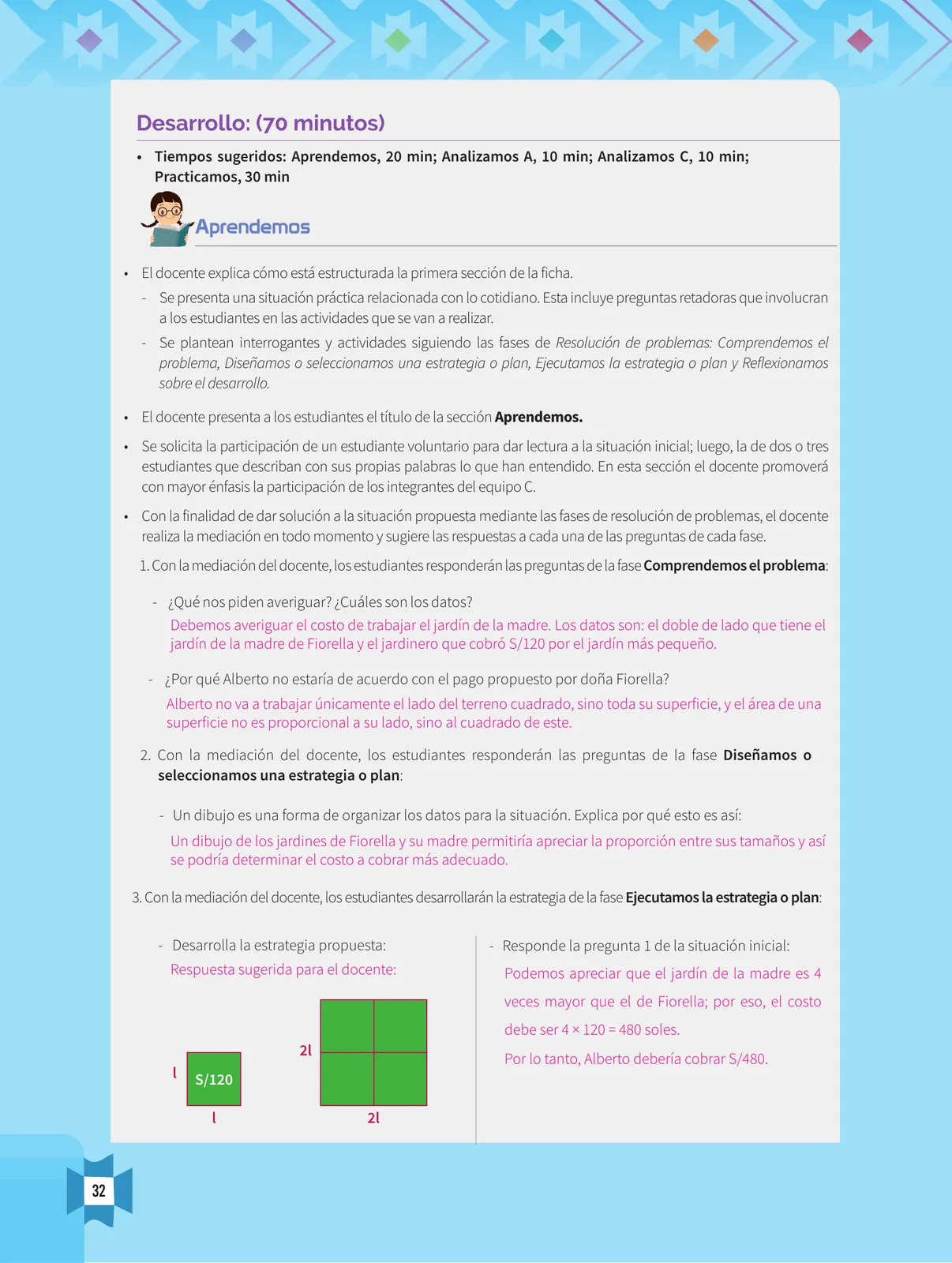 Miniatura página 34 de Resolvamos problemas 1 : manual para el docente 2018 · 2018