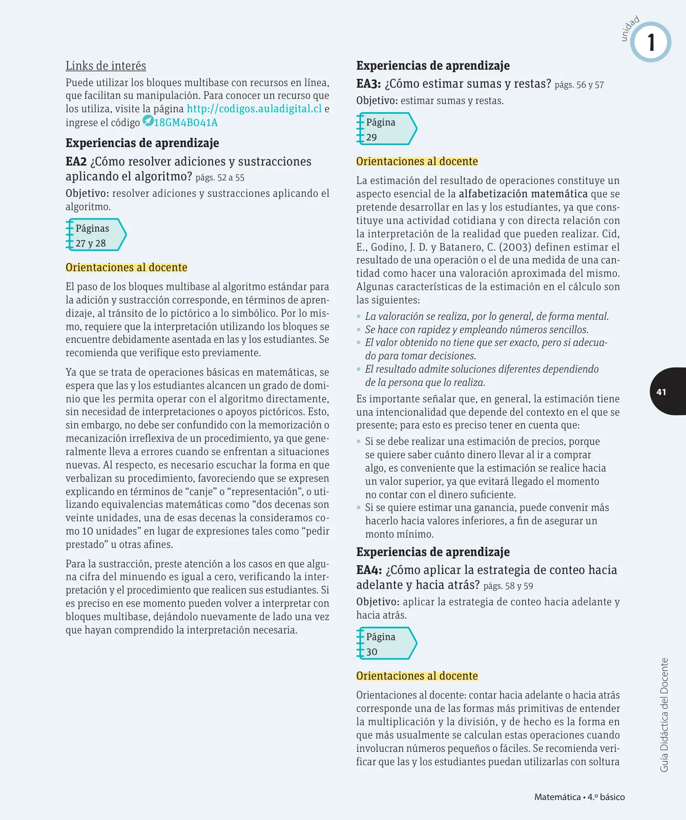 Página 56 de Matemática – Cuarto Básico | Texto del Estudiante MINEDUC – Descargar PDF · 2024