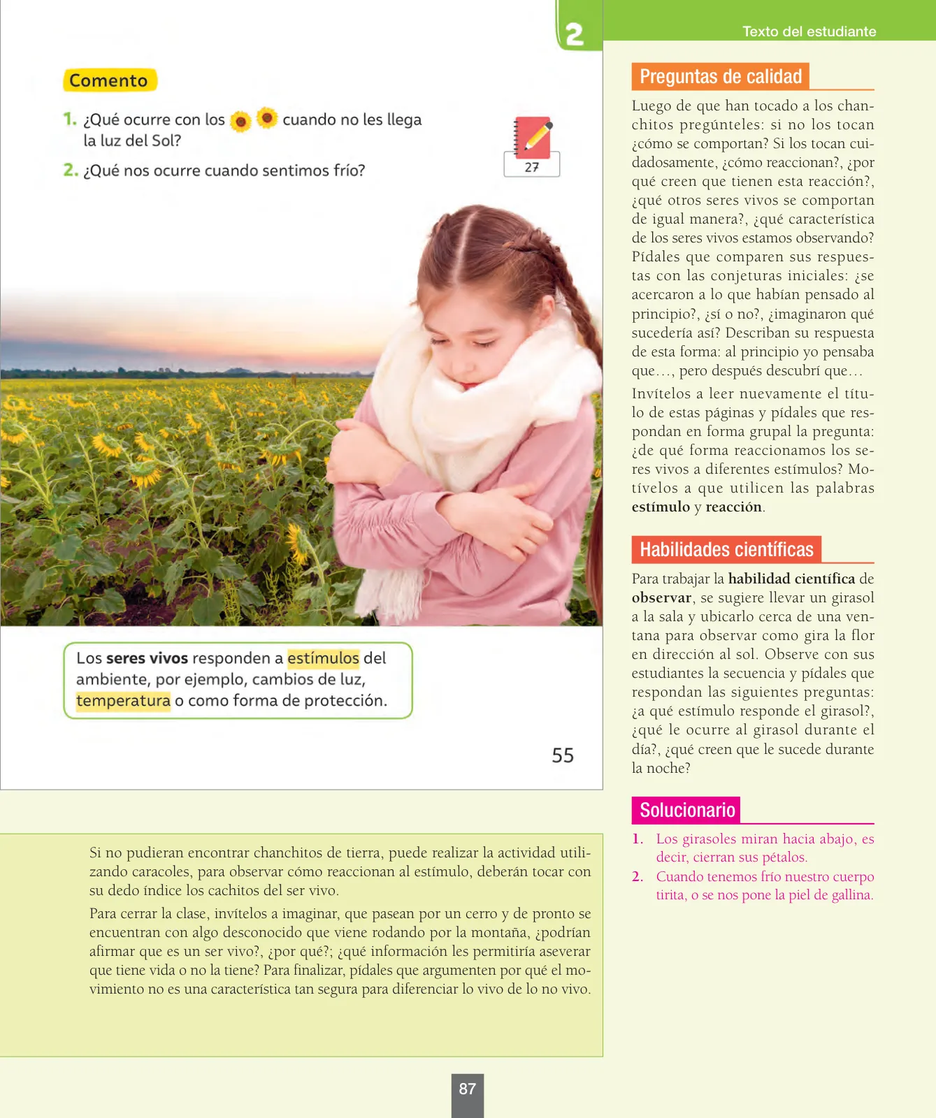 Página 88 de Ciencias Naturales – Primero Básico | Texto del Estudiante (MINEDUC) – Descargar PDF · 2024