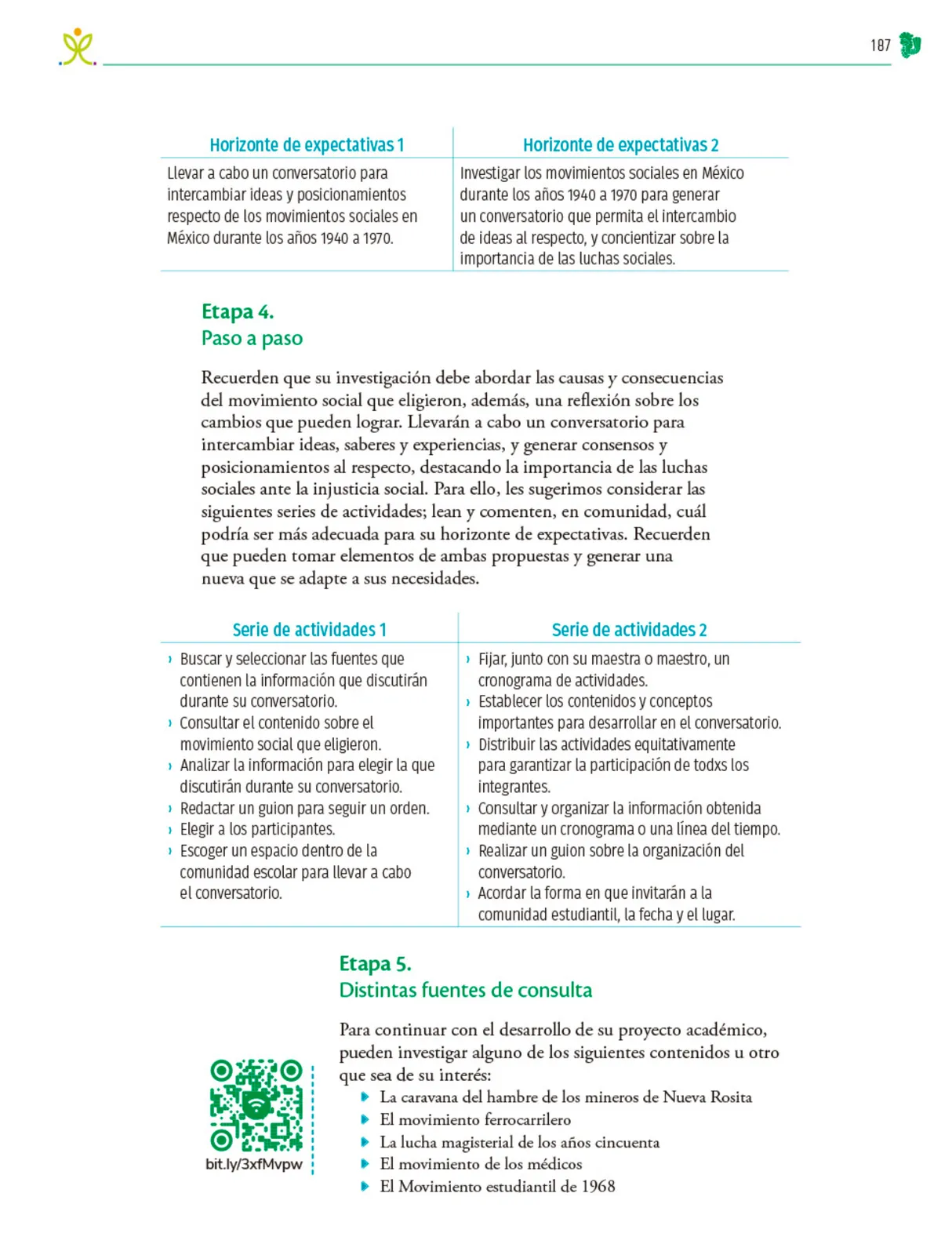 Miniatura página 188 de Colección Sk´asolil. Nuestro libro de Proyectos.  Tomo III.  Libro de Educación Telesecundaria Grado 2°  Ciclo Escolar 2025 - 2026