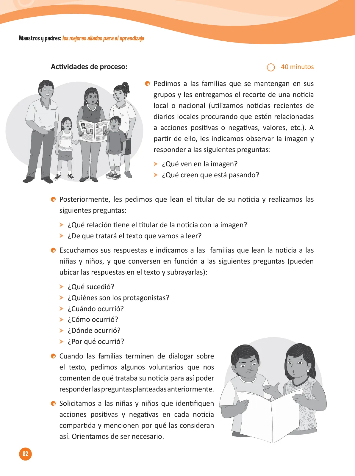 Página 84 de Guía para el trabajo docente con las familias del ciclo IV de Primaria · 2016