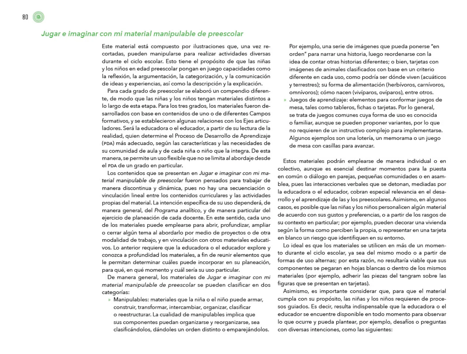 Miniatura página 81 de Posibilidades de trabajo para la acción transformadora y el codiseño. Ficheros. Fase 2  Libro de Educación Preescolar Grado 1°, 2°, 3°  Ciclo Escolar 2025 - 2026