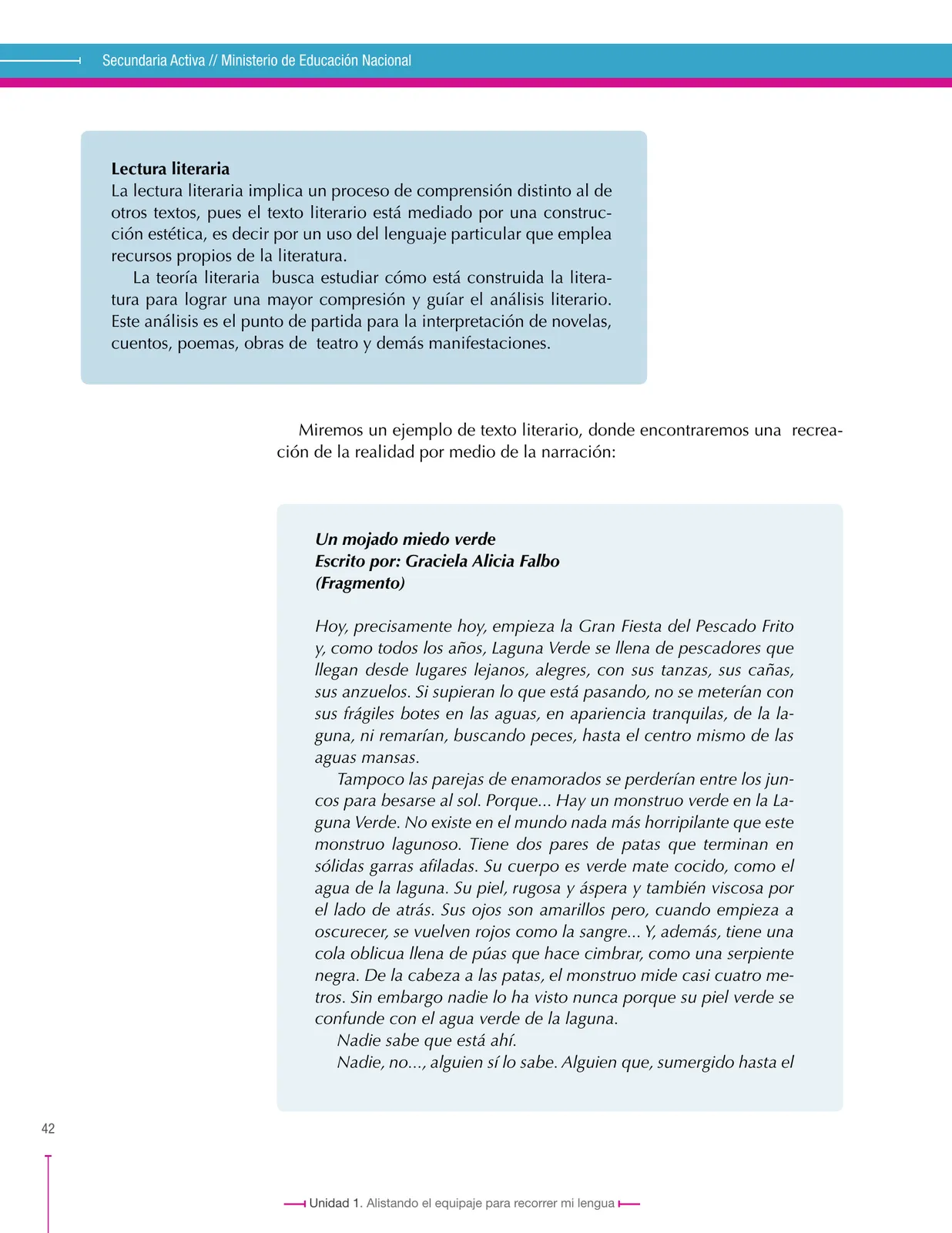 Página 42 de Lenguaje 7° · Secundaria Activa