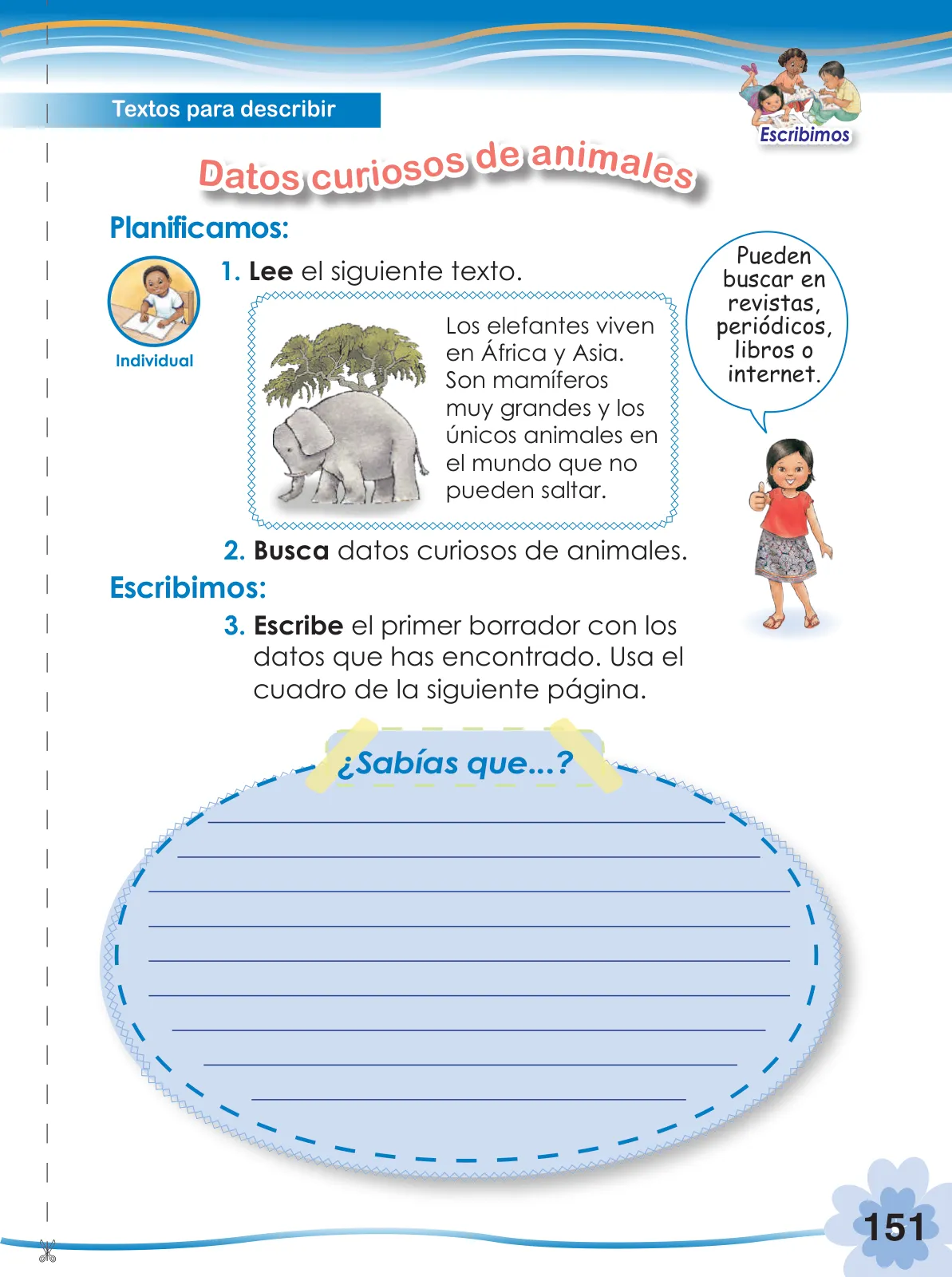 Miniatura página 153 de Comunicación 2 : cuaderno de trabajo para segundo grado de Educación Primaria 2019 · 2019
