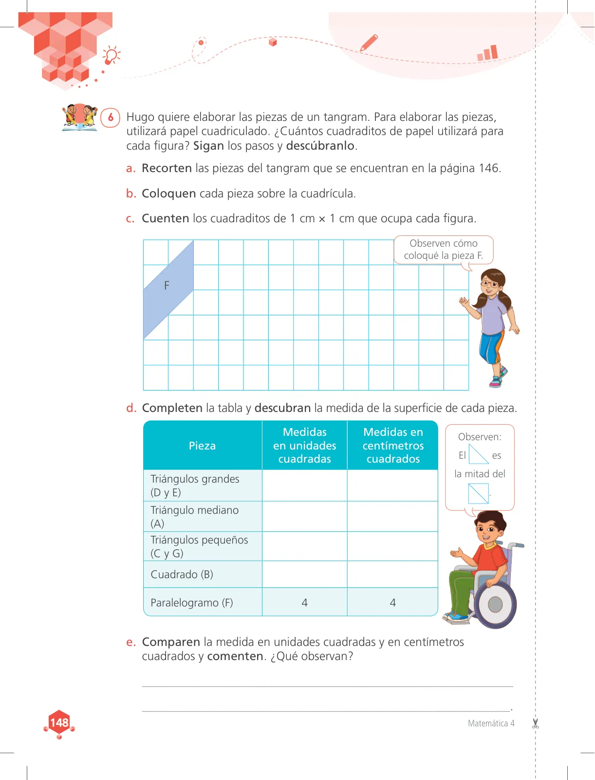 Miniatura página 148 de Matemática 4 : cuaderno de trabajo para cuarto grado de Educación Primaria 2018 · 2018