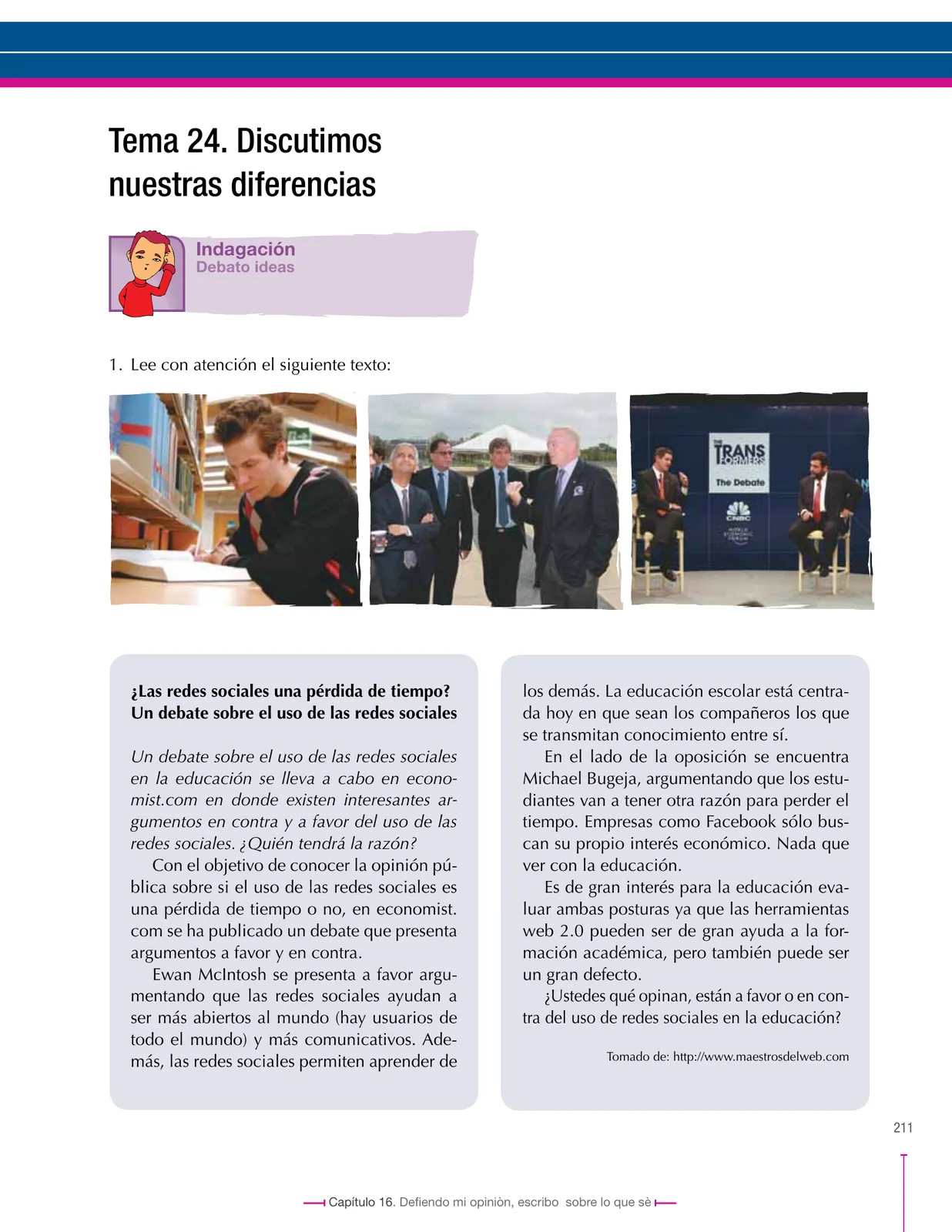 Página 211 de Lenguaje 7° · Secundaria Activa