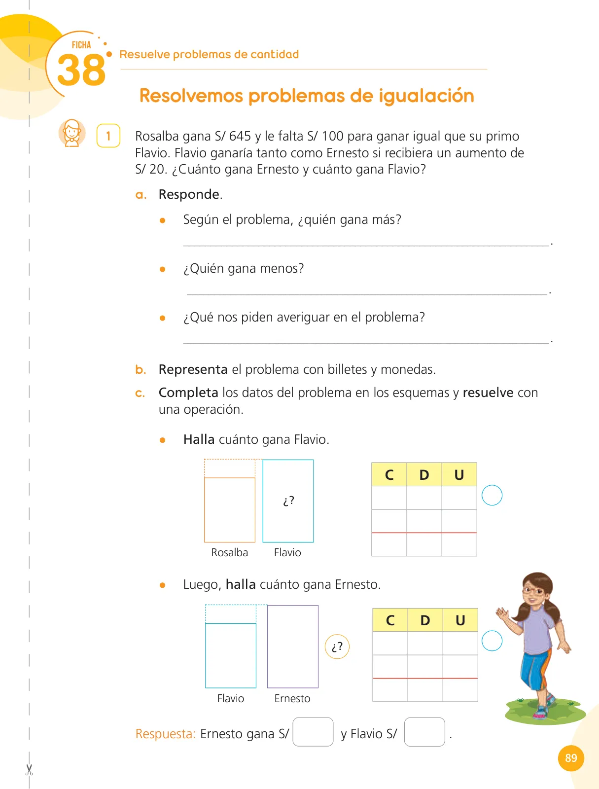 Página 91 de Cuadernillo de Matemática 3, tercer grado de Primaria · 2023