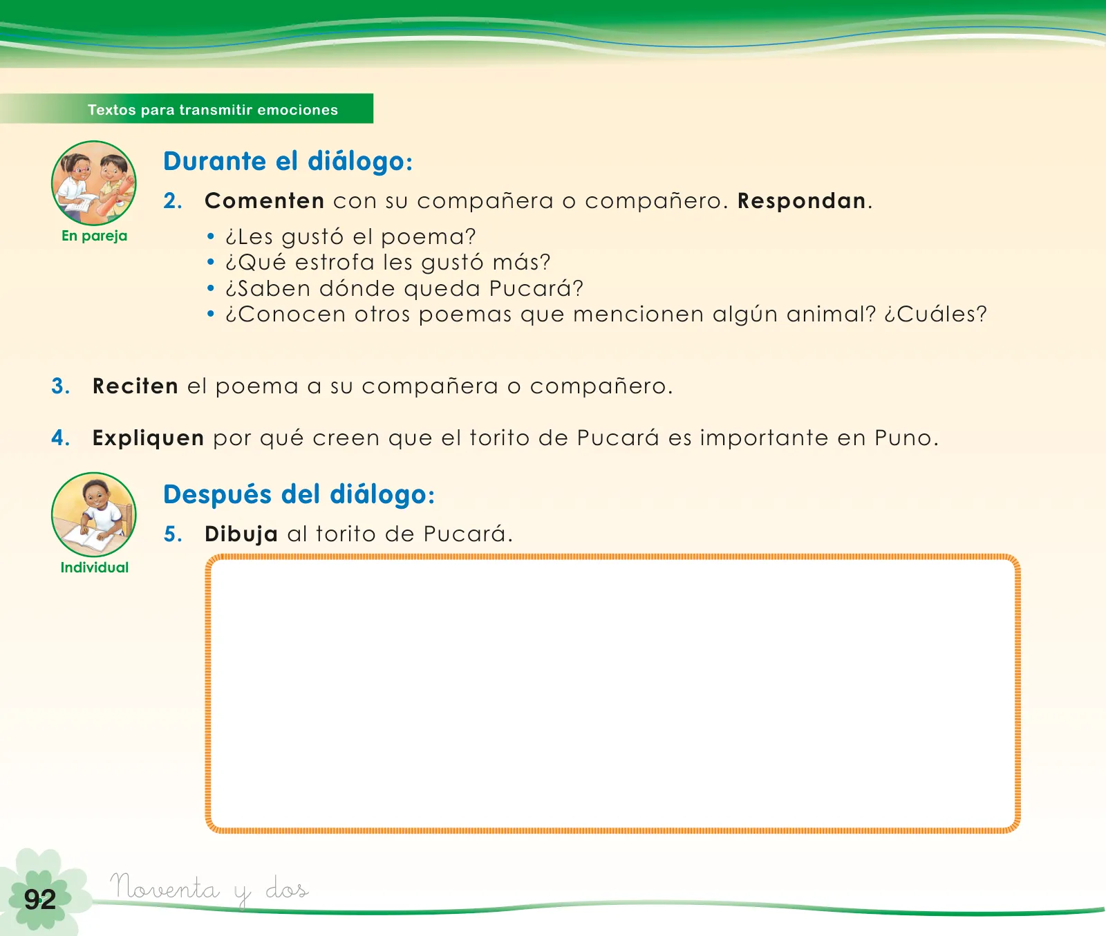Página 94 de Comunicación 1 : cuaderno de trabajo para primer grado de Educación Primaria 2019 · 2019