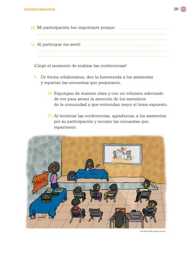 Página 284 de Proyectos Comunitarios. Libro de Educación Primaria Grado 3° Ciclo Escolar 2025 - 2026