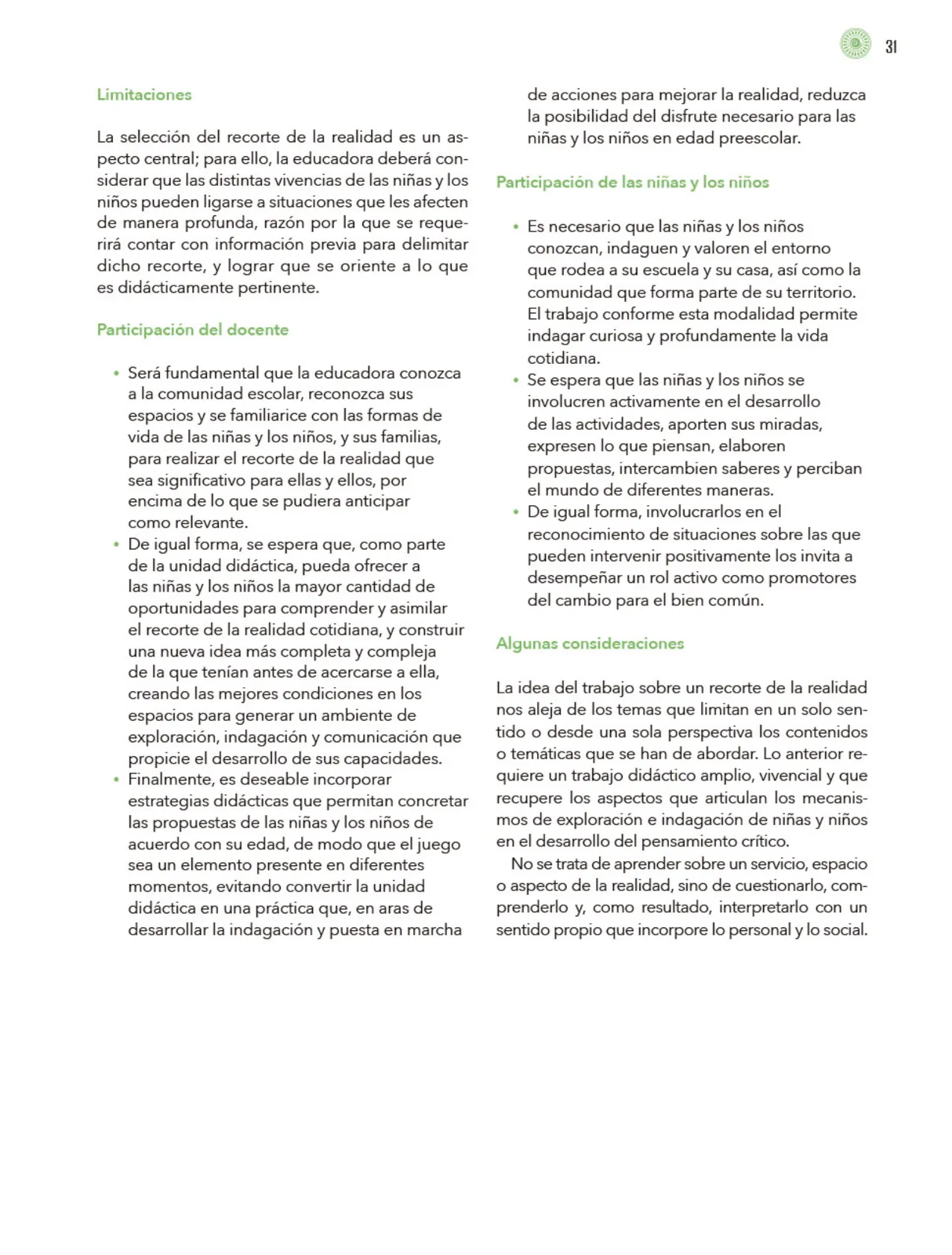 Miniatura página 32 de Modalidades de trabajo para la acción transformadora y el codiseño  Libro de Educación Preescolar Grado 1°, 2°, 3°  Ciclo Escolar 2025 - 2026