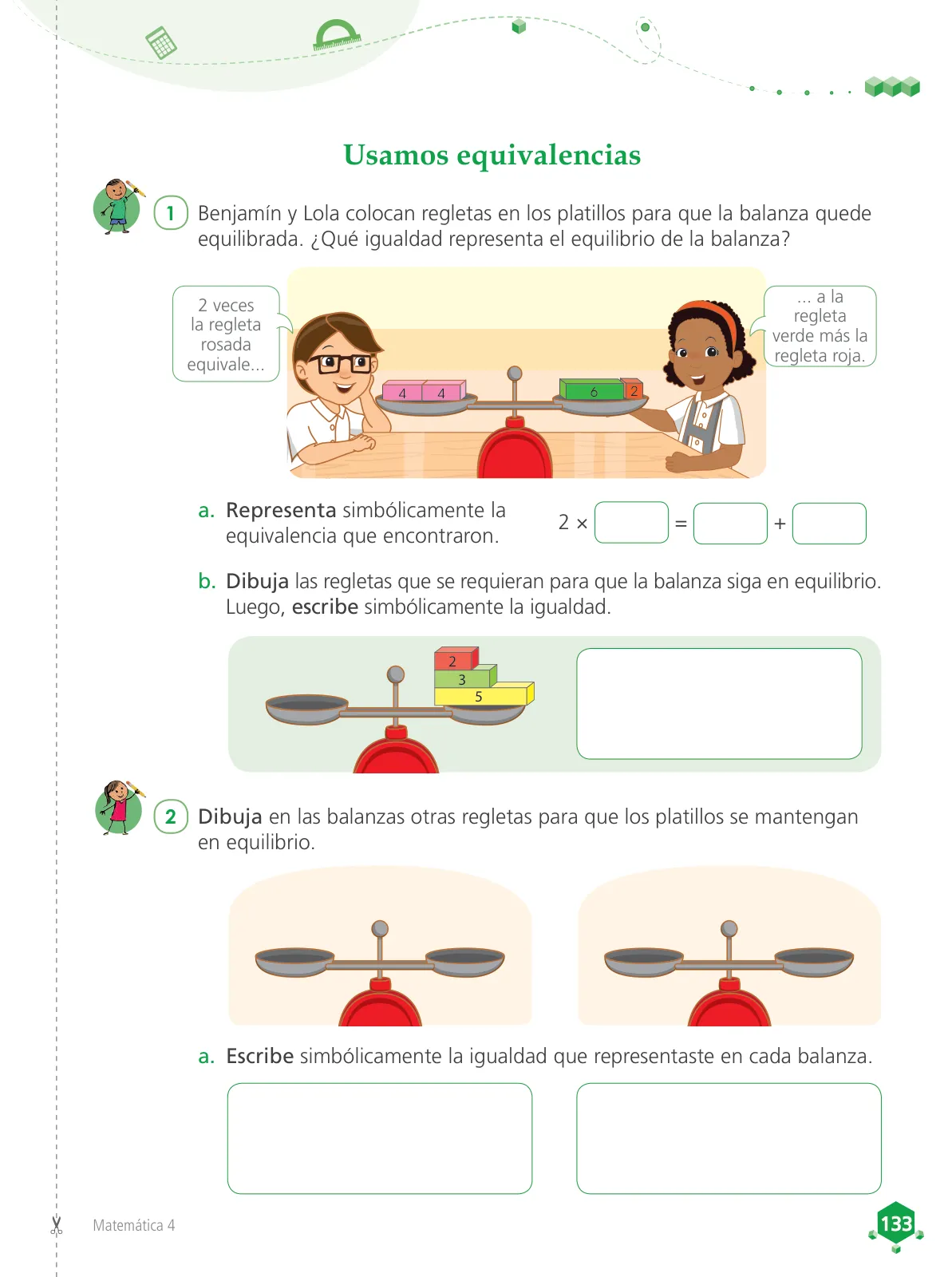 Miniatura página 135 de Matemática 4 : cuaderno de trabajo para cuarto grado de Educación Primaria 2019 · 2019