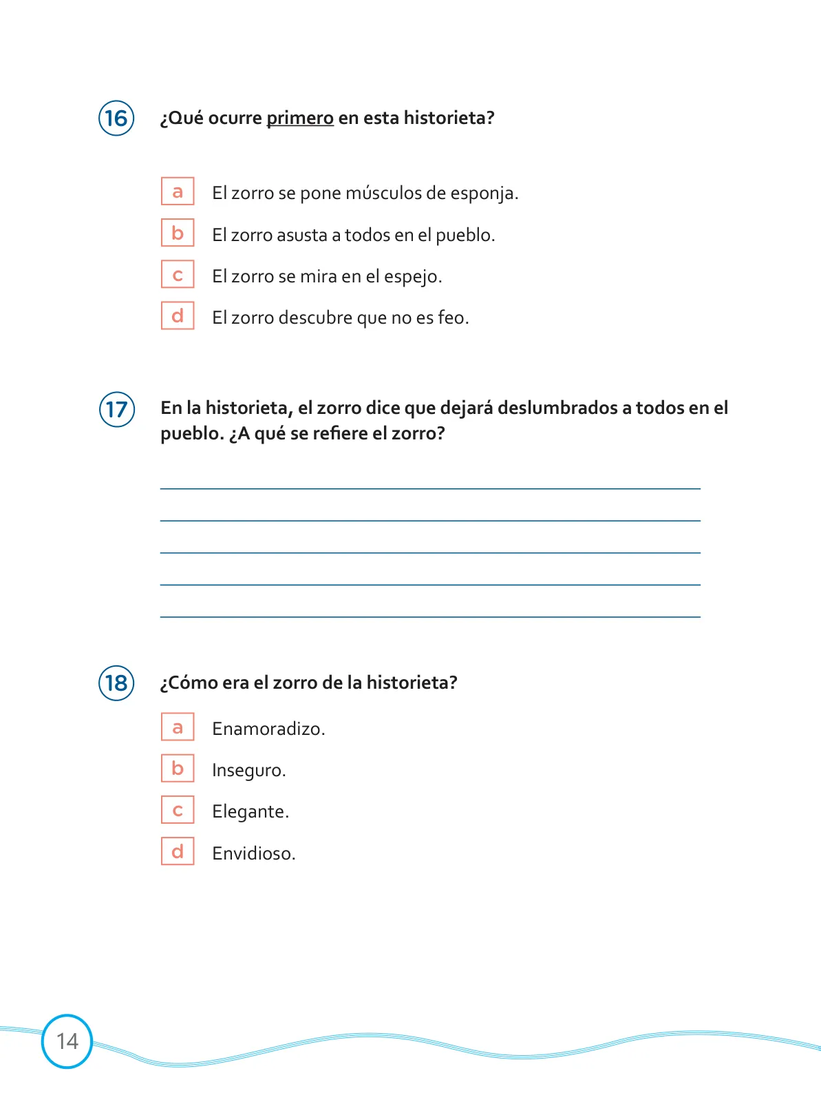 Página 14 de Kit de evaluación Entrada 1 Demostrando lo que aprendimos : Comunicación, primer trimestre, Cuarto grado - Primaria · 2019