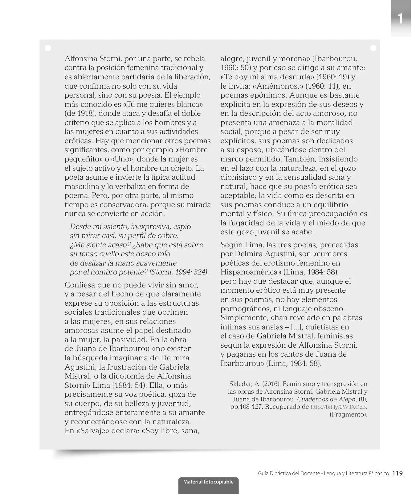 Miniatura página 121 de Lengua y Literatura – Octavo Básico | Texto del Estudiante MINEDUC – Descargar PDF · 2024