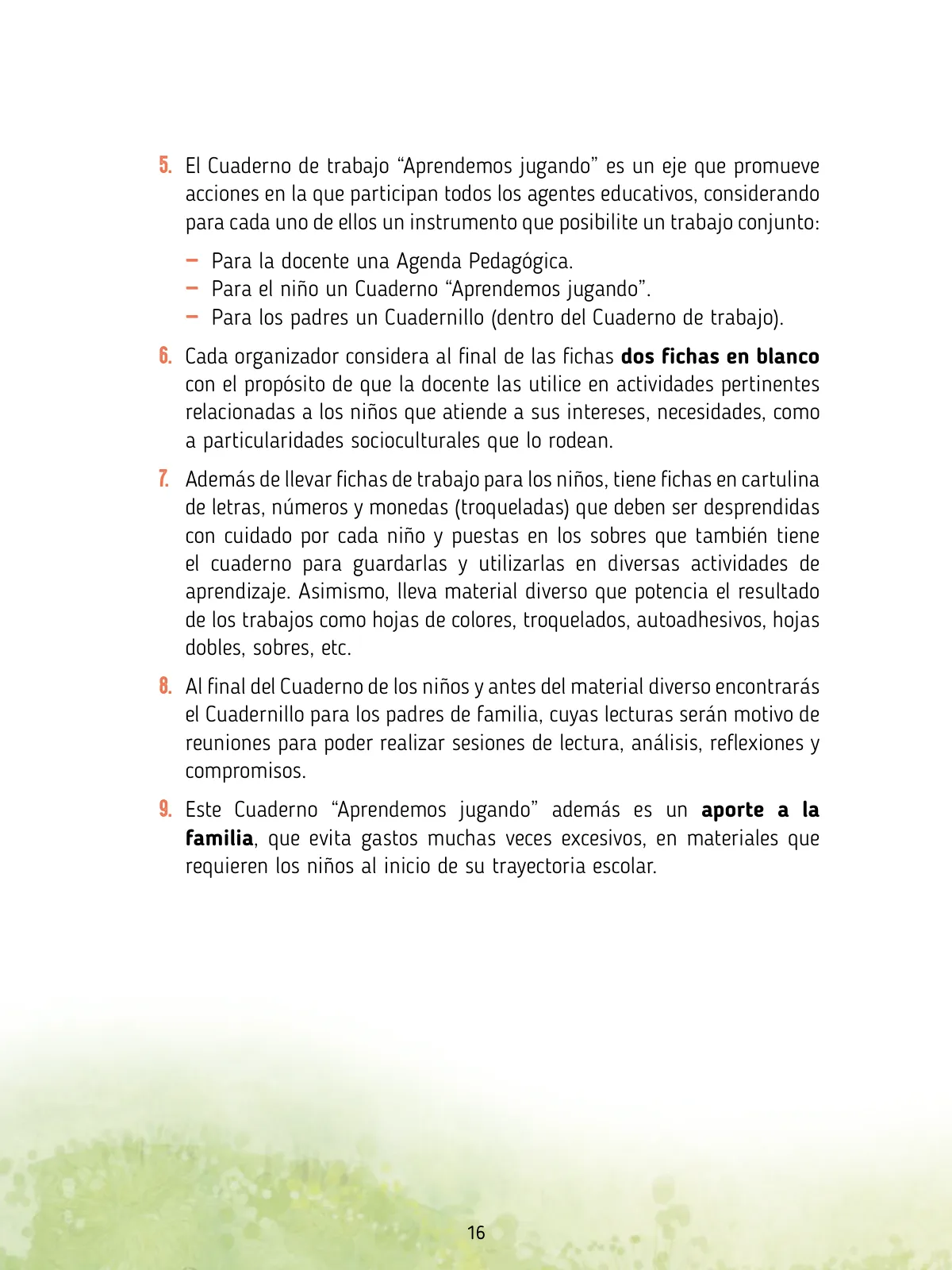 Página 18 de Agenda pedagógica 2017-2018 para docentes de II Ciclo de Instituciones de nivel de Educación Inicial · 2017