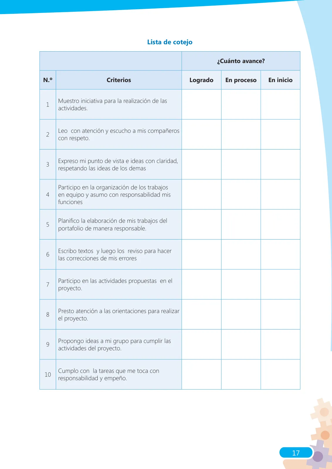 Miniatura página 17 de Guía para el docente sobre el uso del material educativo, Quechua Chanka. Ciclos Inicial e Intermedio, área de Comunicación · 2020