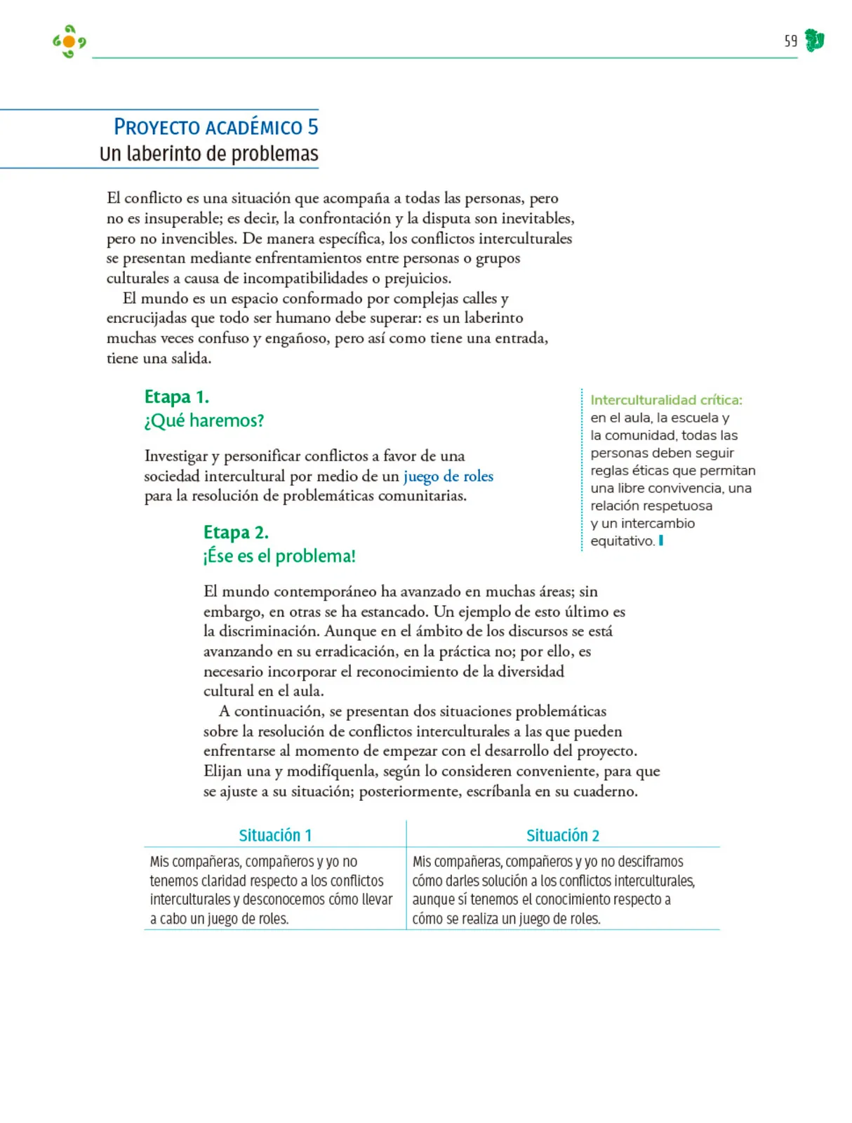 Miniatura página 60 de Colección Nanahuatzin. Nuestro libro de Proyectos. Tomo I.   Libro de Educación Telesecundaria Grado 3°  Ciclo Escolar 2025 - 2026