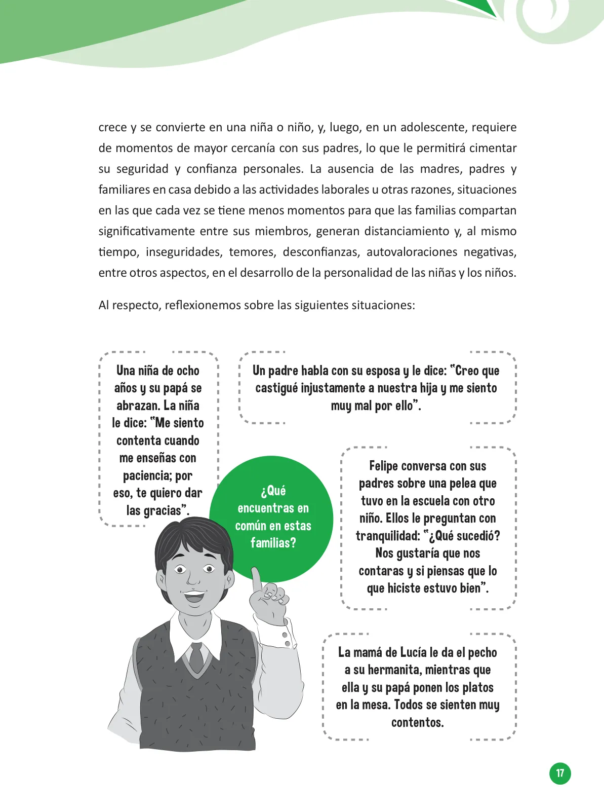 Página 19 de Guía para el trabajo docente con las familias del ciclo V de Primaria · 2016