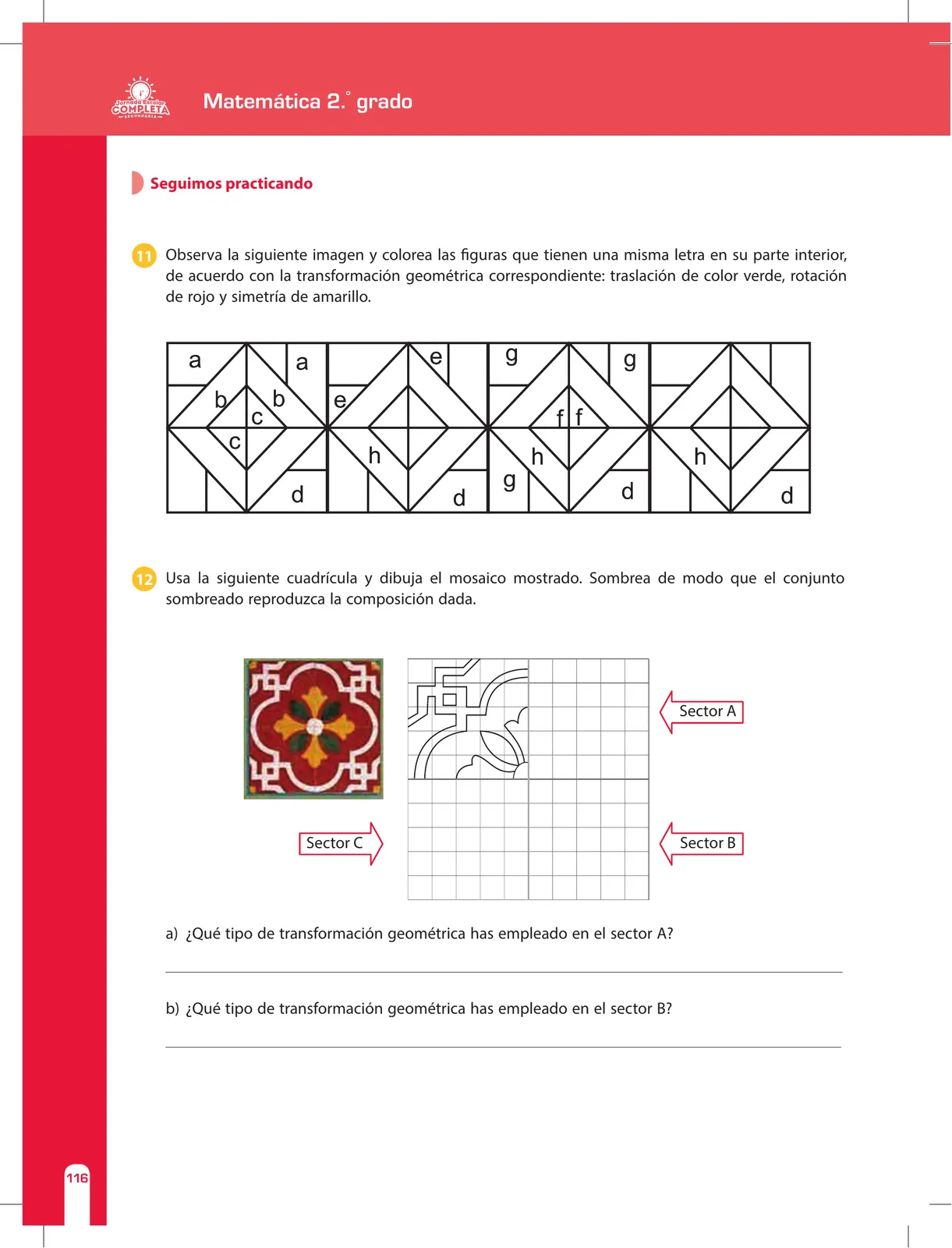 Página 116 de Matemática 2 : cuaderno de reforzamiento pedagógico - JEC · 2016