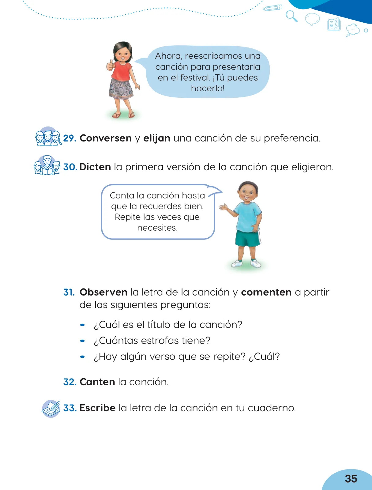 Página 37 de Cuadernillo de Comunicación 2, segundo grado de Primaria · 2023