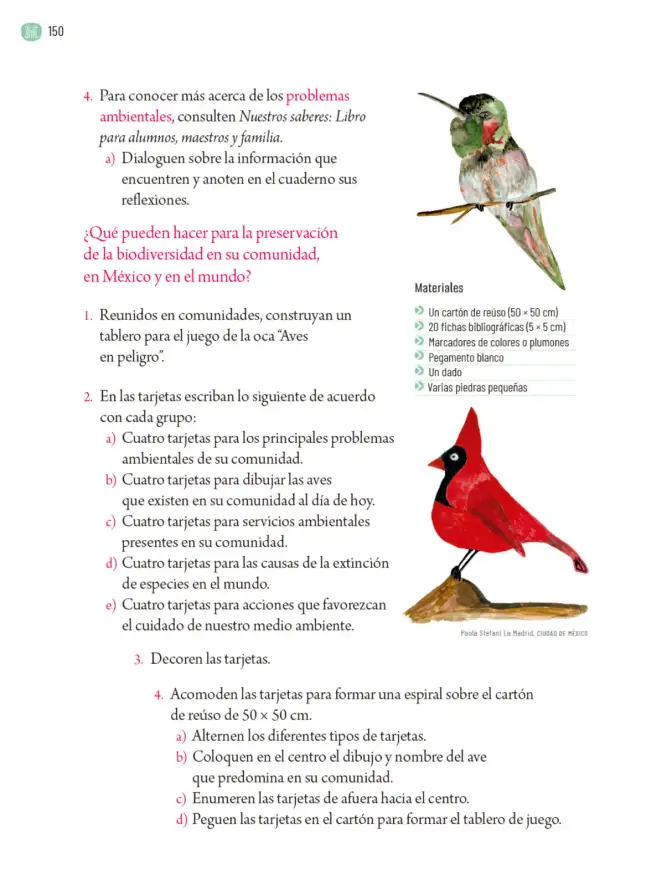 Página 153 de Proyectos Comunitarios. Libro de Educación Primaria Grado 5° Ciclo Escolar 2025 - 2026