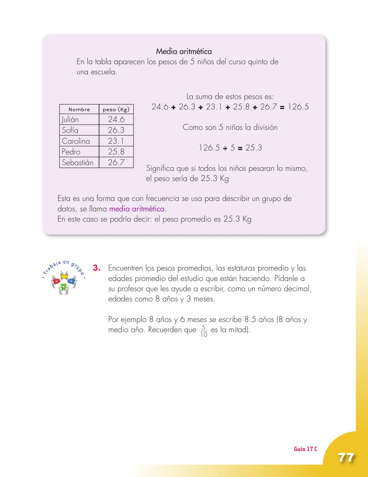 Página 77 de Matematica 5° · Cartilla 03