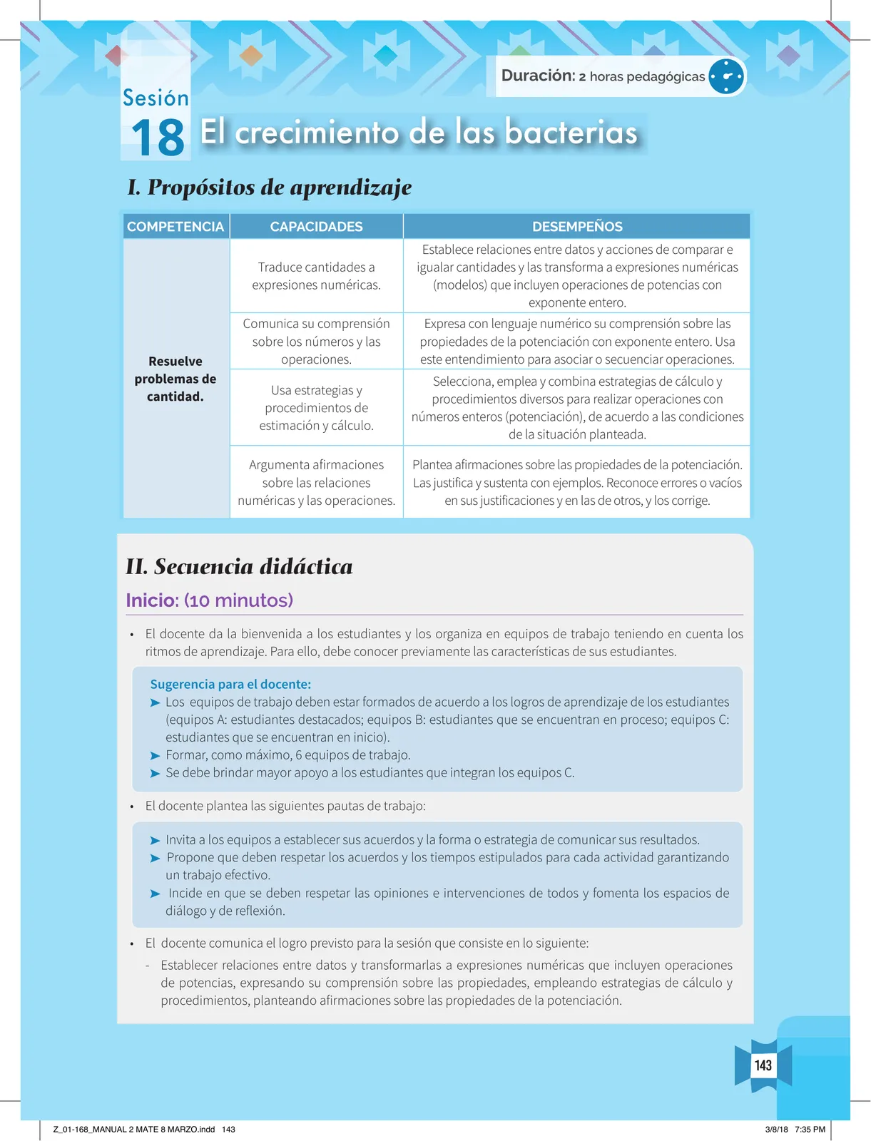 Miniatura página 145 de Resolvamos problemas 2 : manual para el docente 2018 · 2018