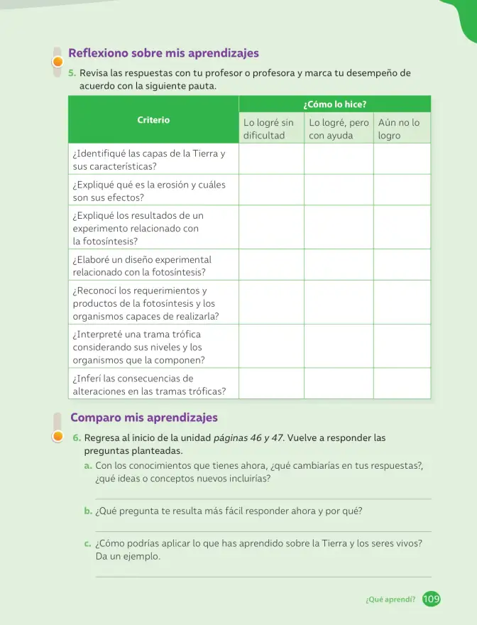 Página 111 de Libro de Ciencias Naturales – Quinto Básico | Texto del Estudiante MINEDUC – Descargar PDF · 2024
