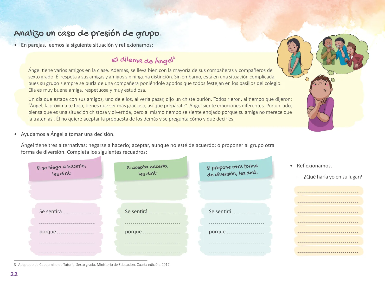 Página 24 de Cuadernillo de Tutoría Sexto Grado Educación Primaria 2019 · 2019
