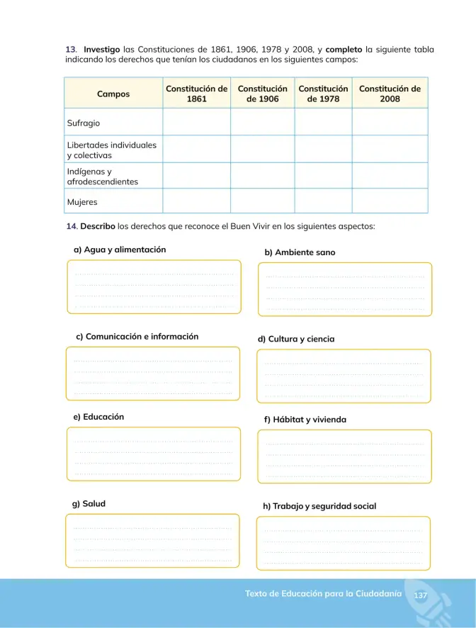 Página 138 de Educacion Ciudadania 1° · Bgu 1 Educacion Ciudadania 2024 · 2024