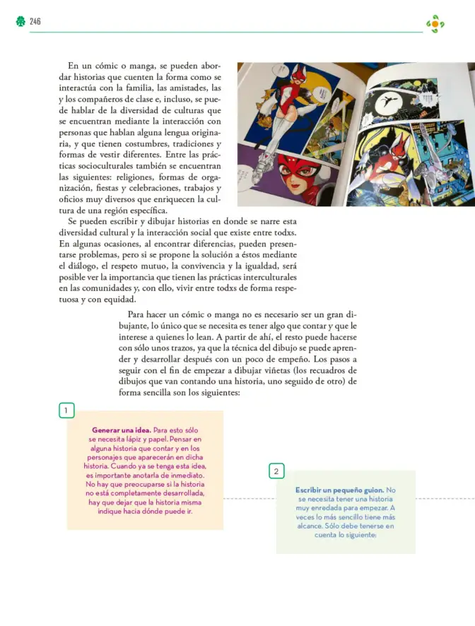 Página 247 de Colección Ximhai. Lenguajes. Libro de Educación Telesecundaria Grado 1° Ciclo Escolar 2025 - 2026
