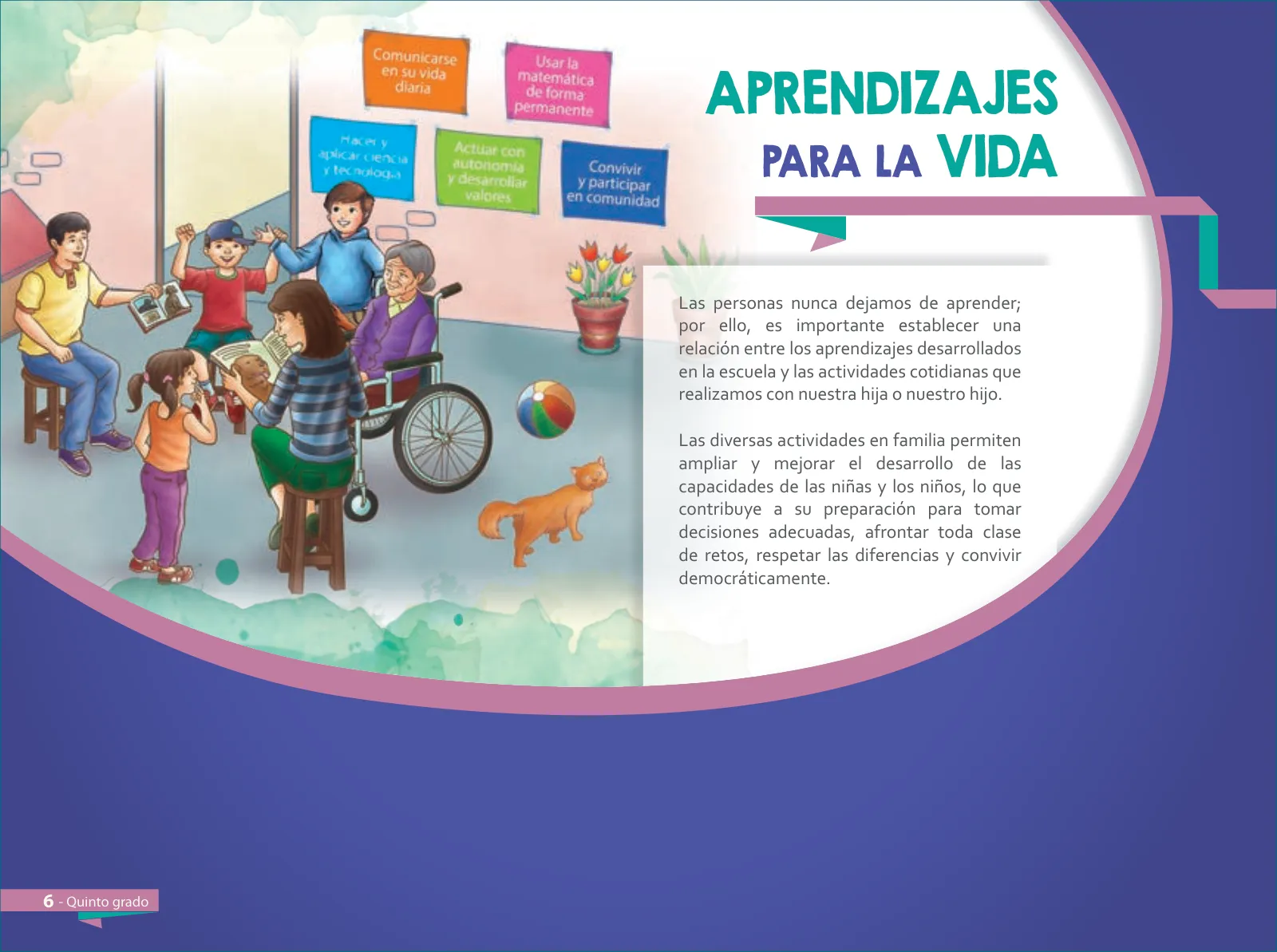 Página 8 de Aprendemos juntos en familia : guía dirigida a madres y padres. Quinto grado de Educación Primaria · 2019