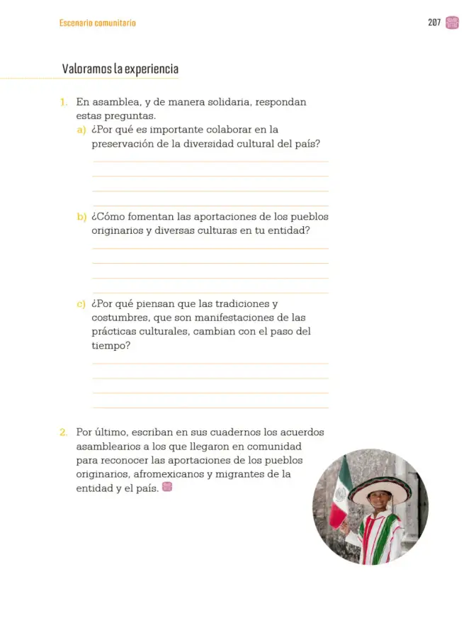 Página 210 de Proyectos Comunitarios. Libro de Educación Primaria Grado 3° Ciclo Escolar 2025 - 2026