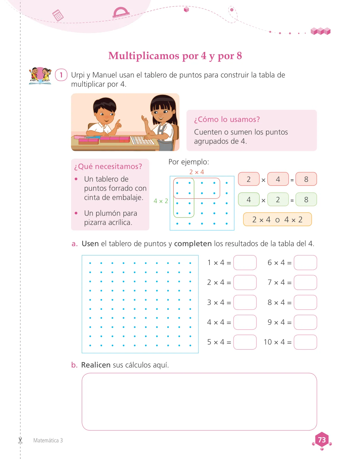 Página 75 de Matemática 3 : cuaderno de trabajo para tercer grado de Educación Primaria 2019 · 2019