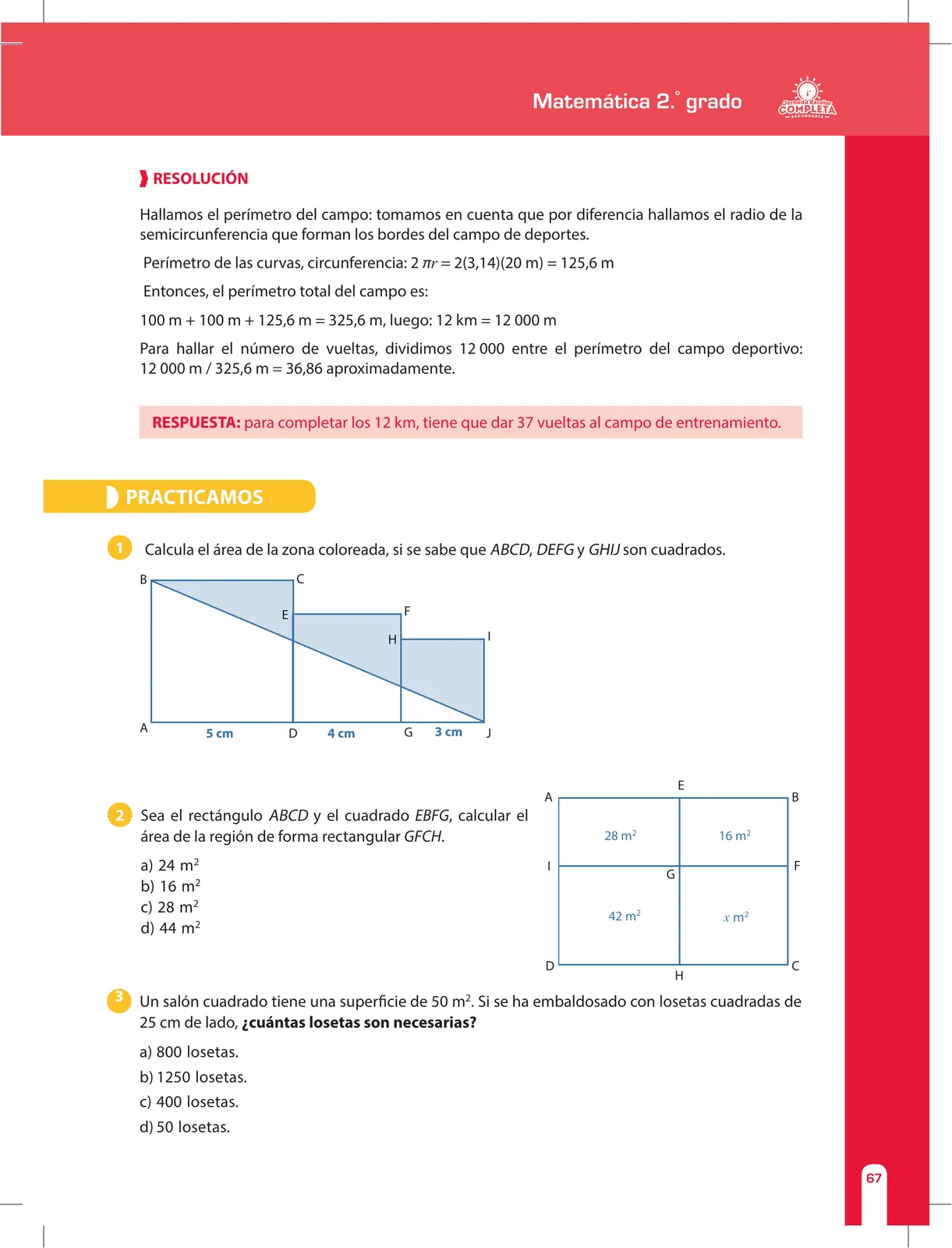Miniatura página 67 de Matemática 2 : cuaderno de reforzamiento pedagógico - JEC · 2016