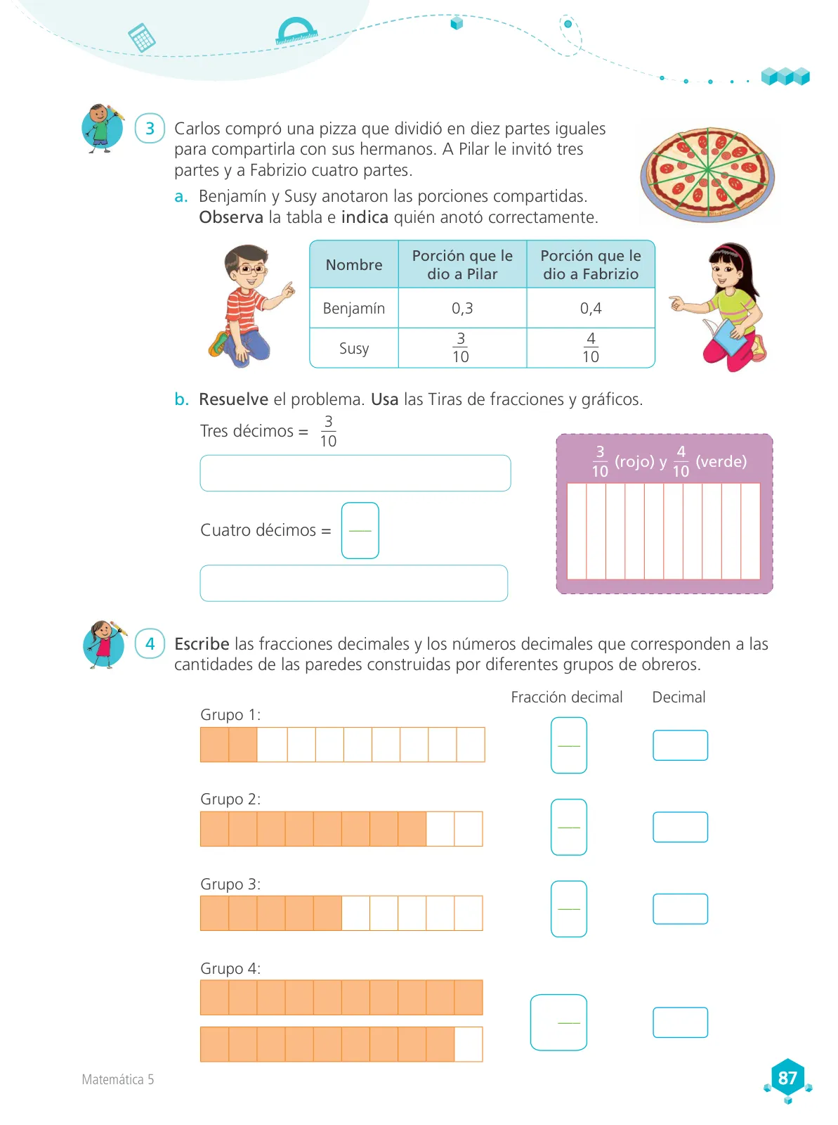 Miniatura página 88 de Matemática 5 : cuaderno de trabajo para quinto grado de Educación Primaria 2018 · 2018