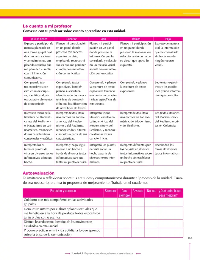 Página 153 de Lenguaje 9° · Secundaria Activa