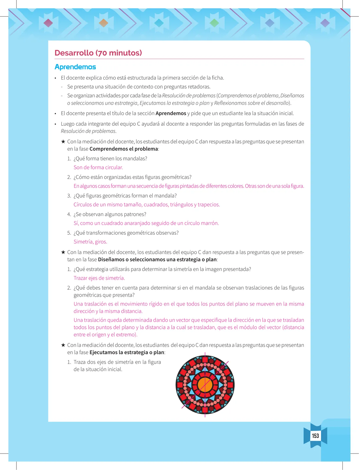 Página 155 de Resolvamos problemas 4 : manual para el docente 2018 · 2018