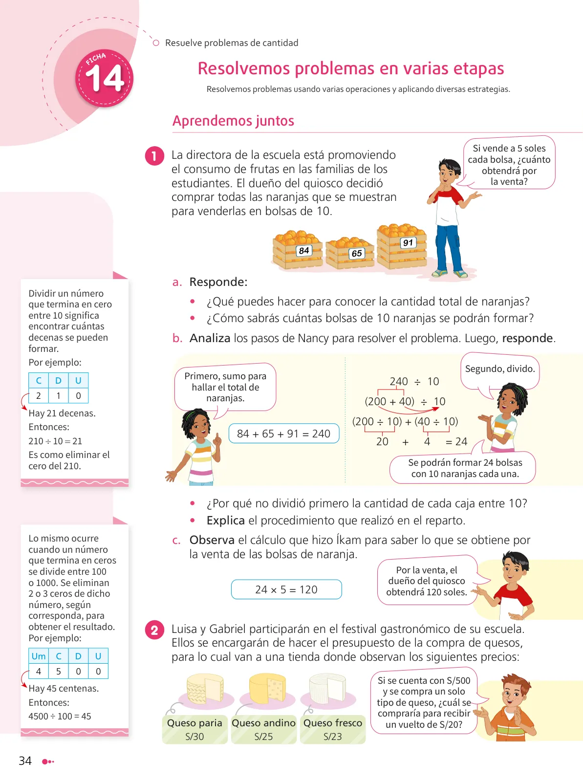 Miniatura página 36 de Texto de Matemática 5. Quinto grado de Primaria · 2024