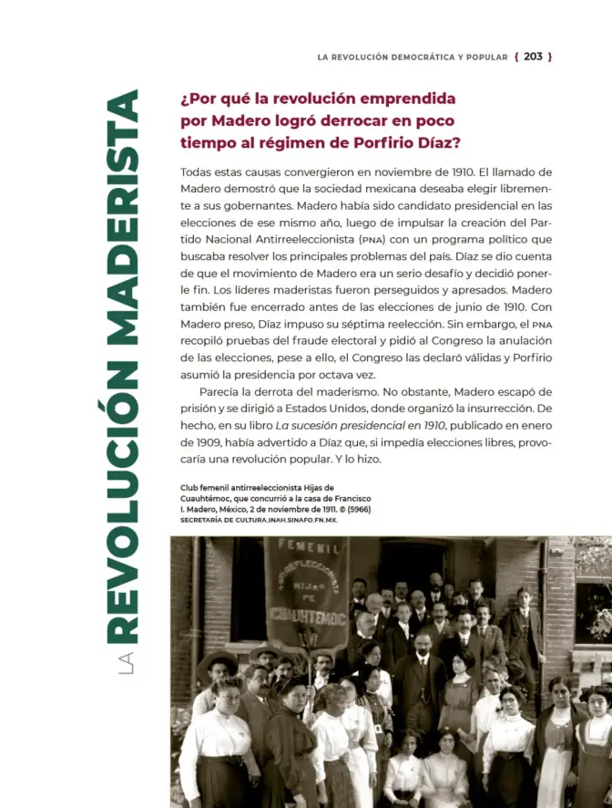 Página 204 de Historia del pueblo mexicano. Libro de Educación Secundaria Grado 1° Ciclo Escolar 2025 - 2026
