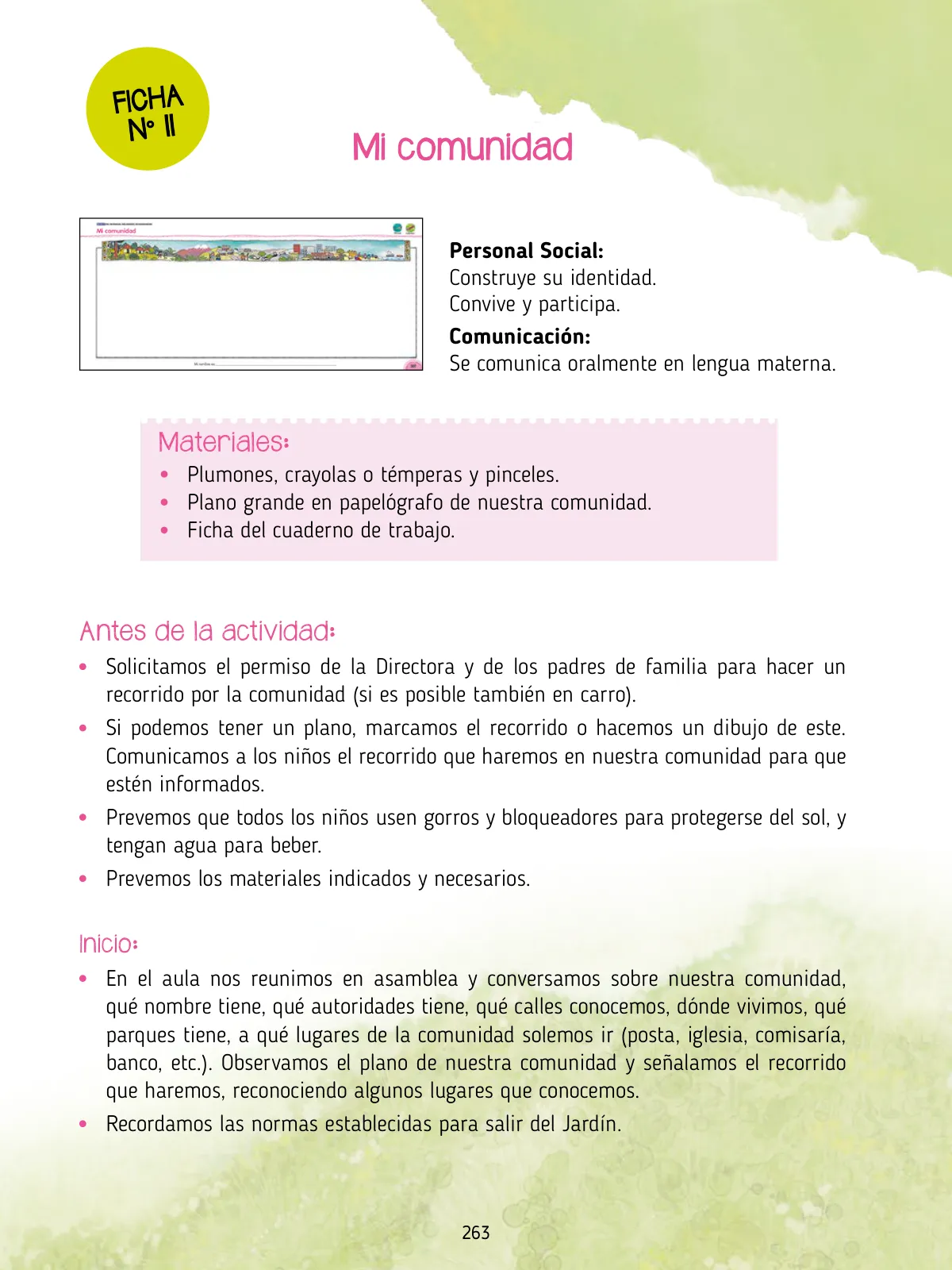 Miniatura página 265 de Agenda pedagógica 2017-2018 para docentes de II Ciclo de Instituciones de nivel de Educación Inicial · 2017