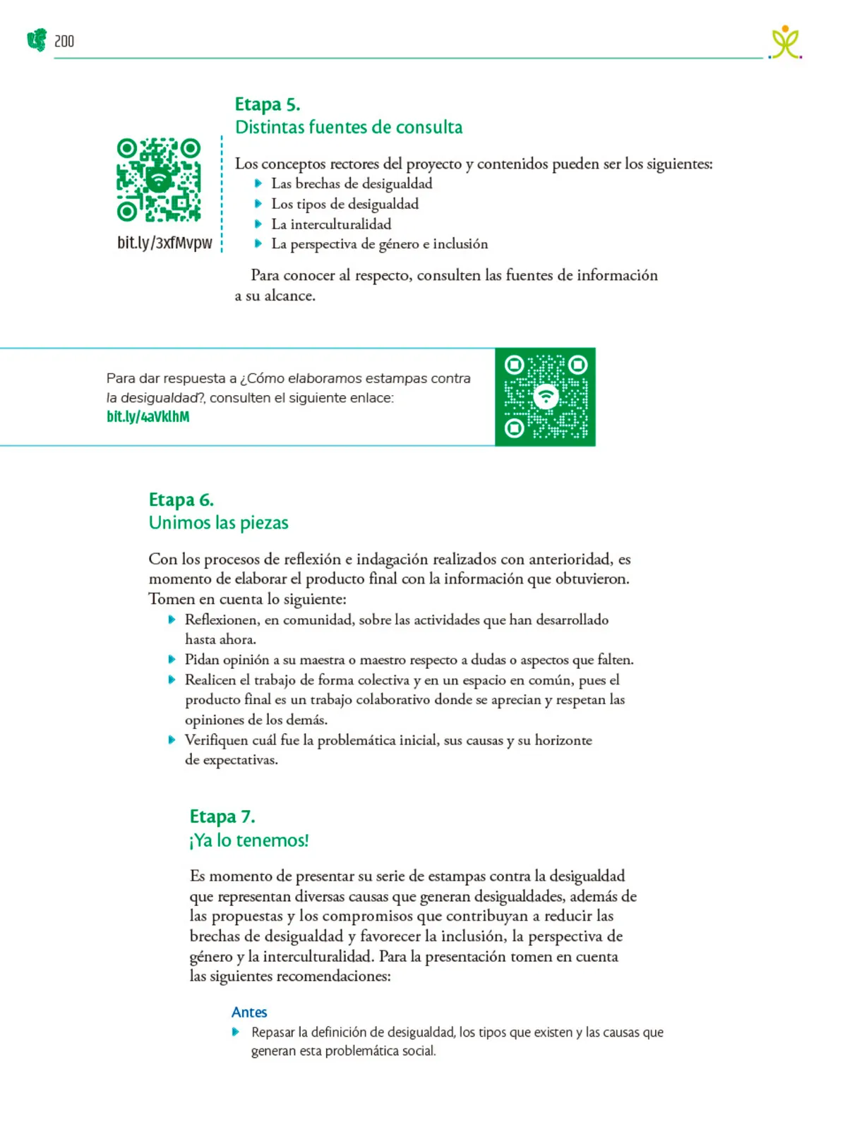 Miniatura página 201 de Colección Nanahuatzin. Nuestro libro de Proyectos. Tomo I.   Libro de Educación Telesecundaria Grado 3°  Ciclo Escolar 2025 - 2026