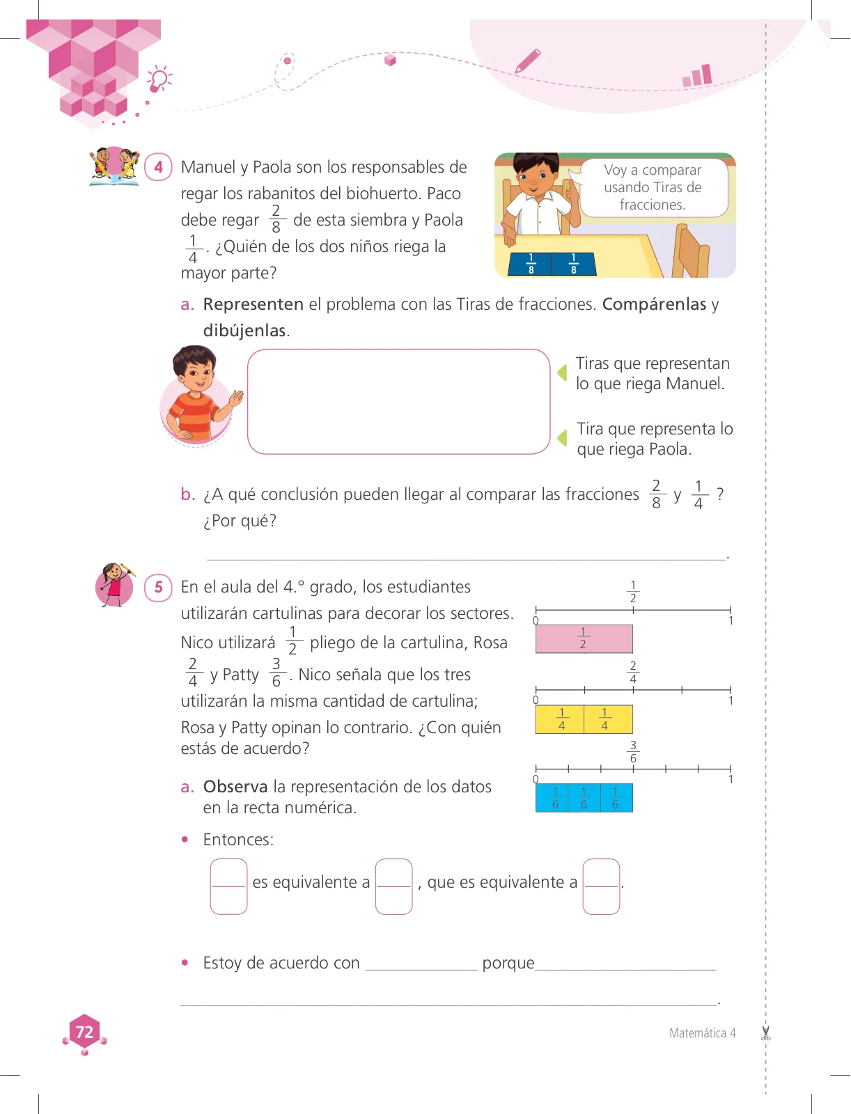 Página 72 de Matemática 4 : cuaderno de trabajo para cuarto grado de Educación Primaria 2018 · 2018