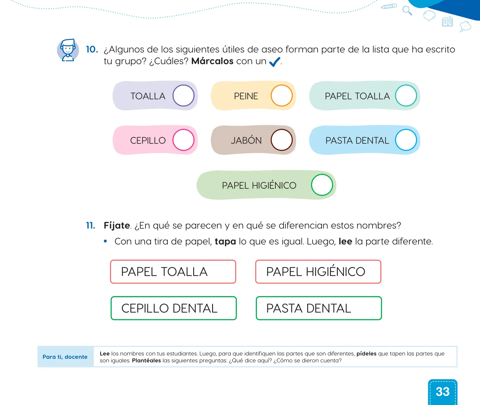 Página 35 de Cuadernillo de Comunicación 1. Primer grado de Primaria · 2024