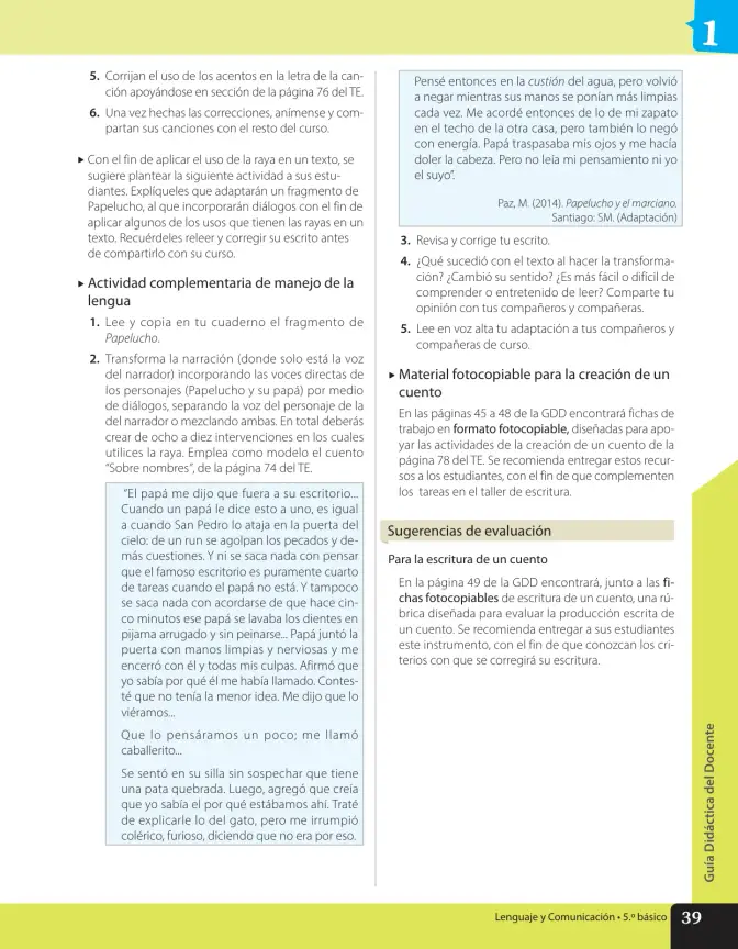 Página 50 de Lenguaje y Comunicación – Quinto Básico | Texto del Estudiante MINEDUC – Descargar PDF · 2024