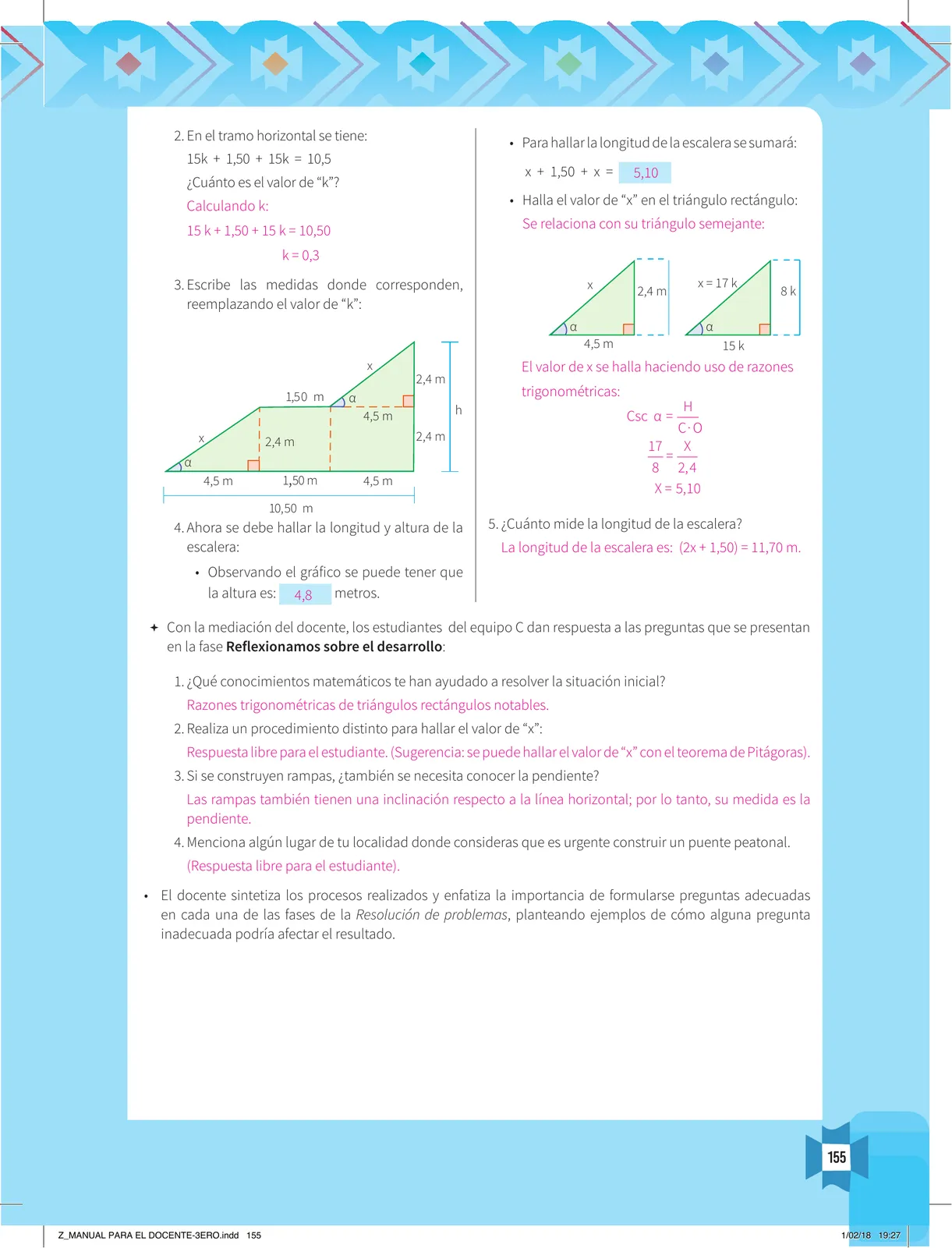 Página 157 de Resolvamos problemas 3 : manual para el docente 2018 · 2018