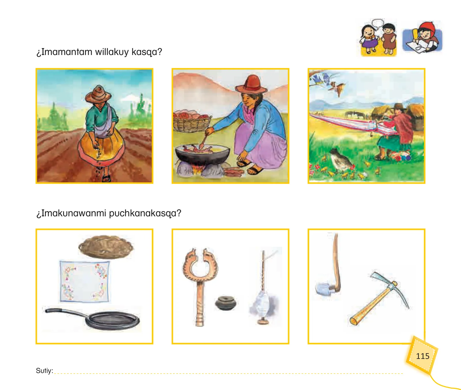 Miniatura página 117 de Kuska yachasunchik : cuaderno de trabajo y folder - inicial 4 años - Quechua chanka · 2020