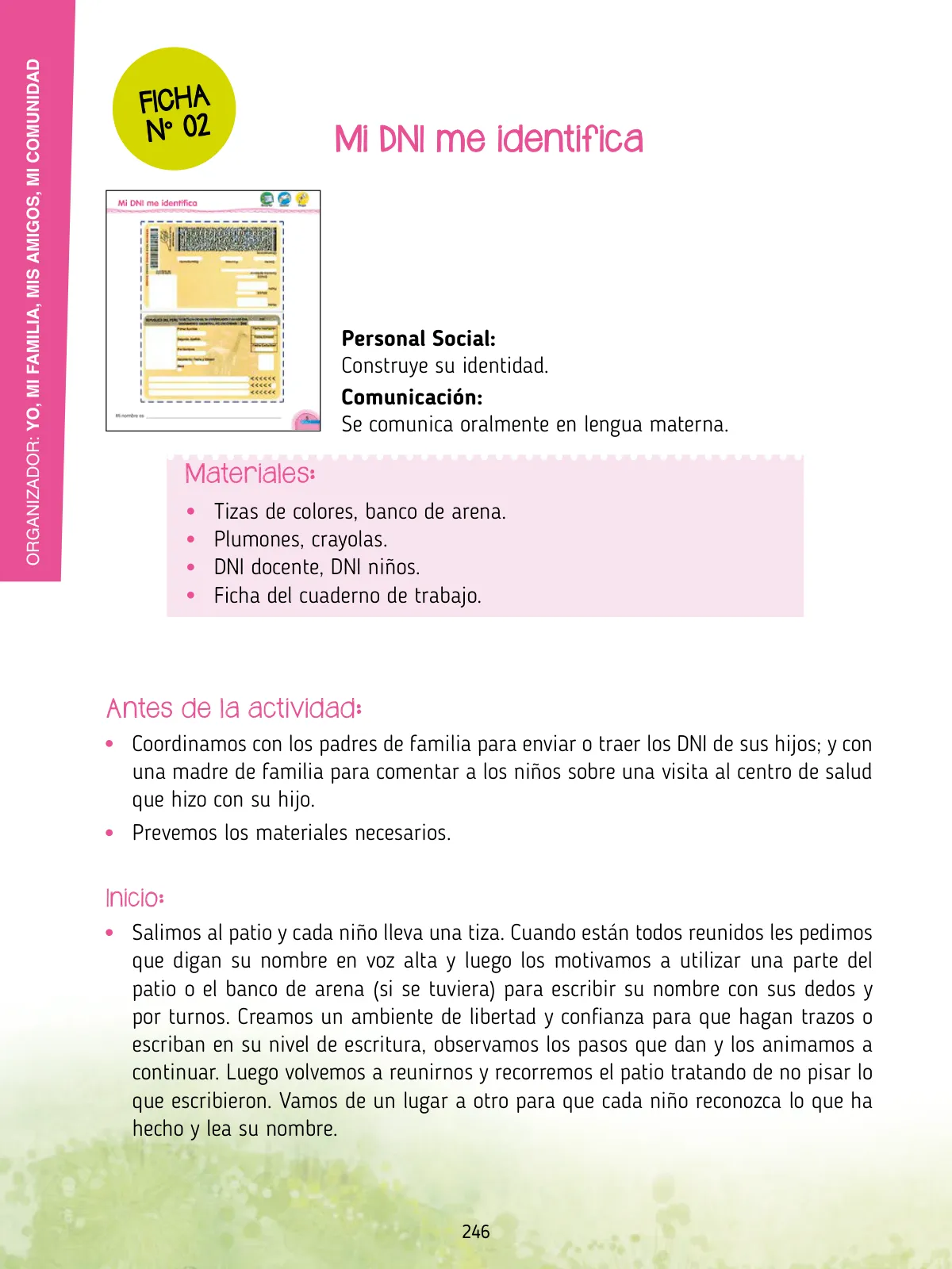 Miniatura página 248 de Agenda pedagógica 2017-2018 para docentes de II Ciclo de Instituciones de nivel de Educación Inicial · 2017