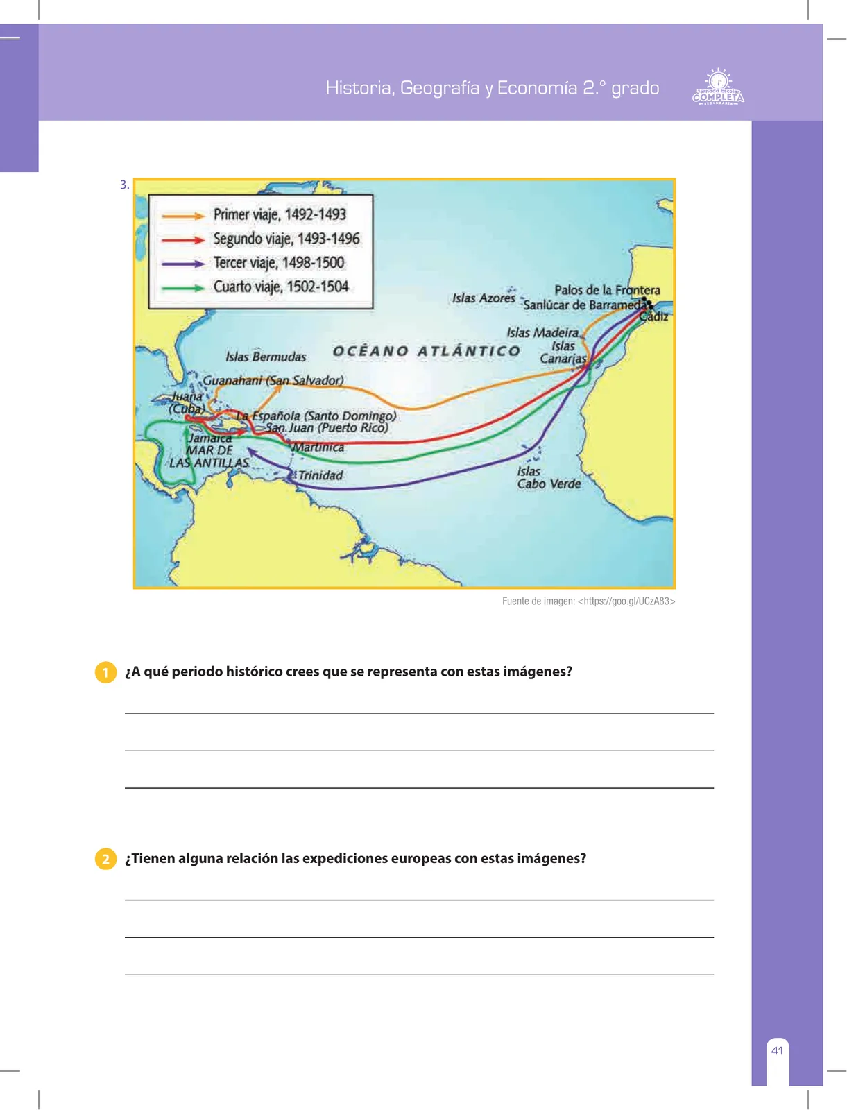 Página 41 de Historia, Geografía y Economía 2 : cuaderno de reforzamiento pedagógico - JEC · 2016