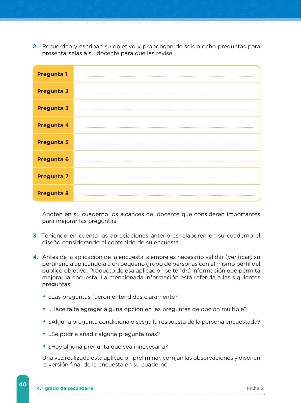 Miniatura página 42 de Fichas de aprendizaje de Comunicación 4 · 2024
