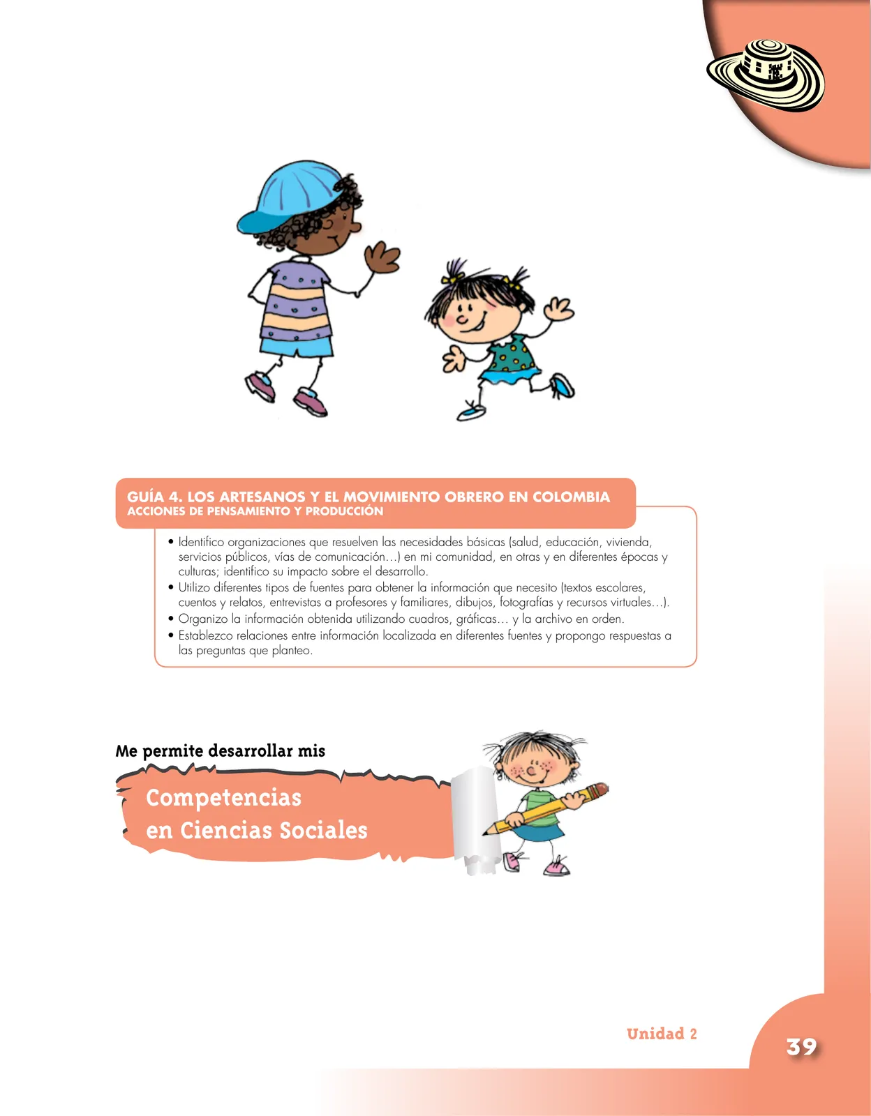 Miniatura página 39 de Ciencias Sociales 5° · Cartilla 01